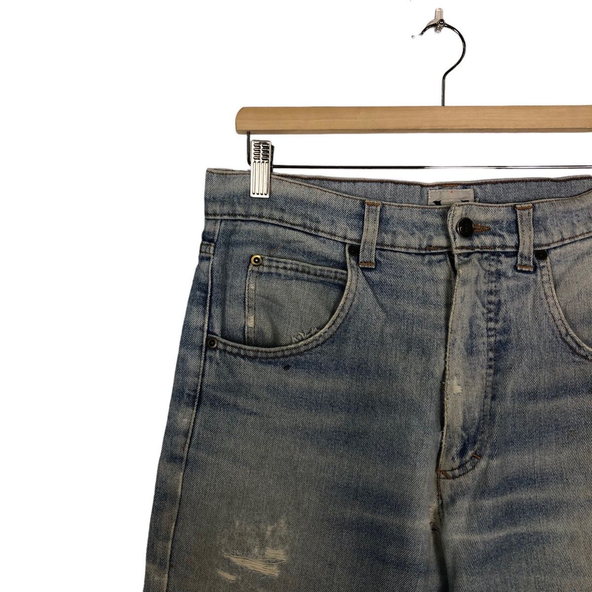 Japanese Brand 🔥90’s VINTAGE ACID WASH DENIM JEANS GOOSE & GENDER JAPAN Size US 32 / EU 48 - 6 Thumbnail