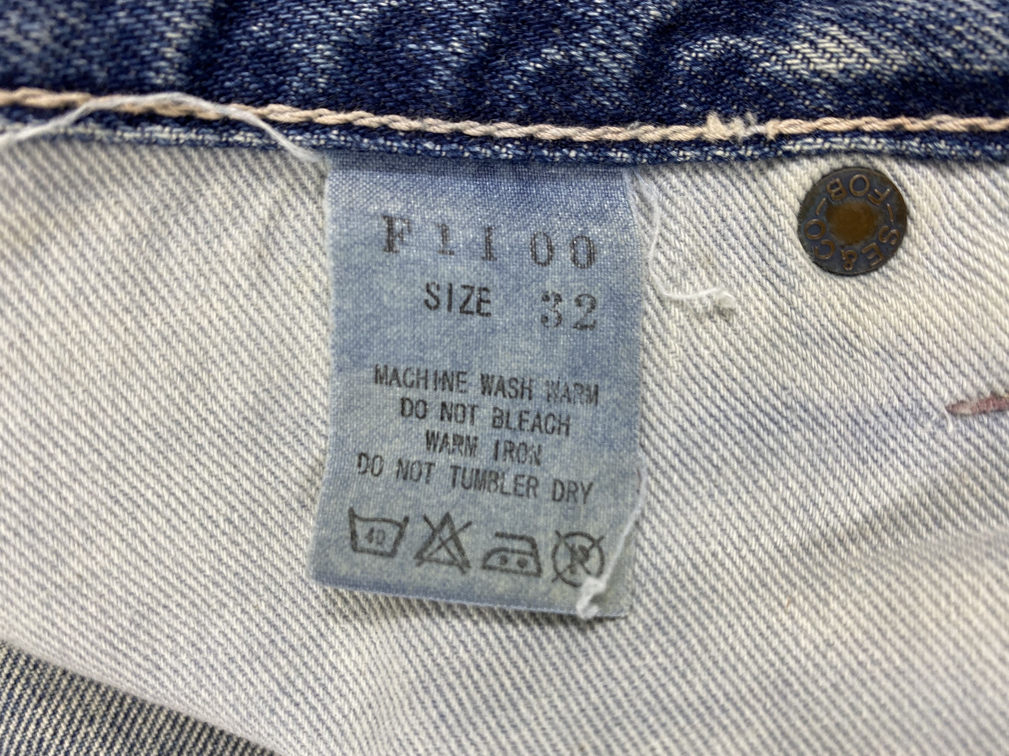 Japanese Brand Vintage Japanese Fob Factory Jeans 31x35 Denim- JN3528 Size US 31 - 9 Thumbnail