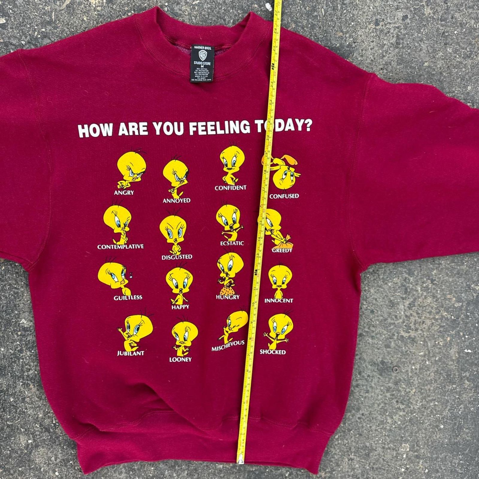 Warner Bros Vintage Warner Bros Tweety Emotions Crewneck – Size Medium Size M / US 6-8 / IT 42-44 - 6 Thumbnail