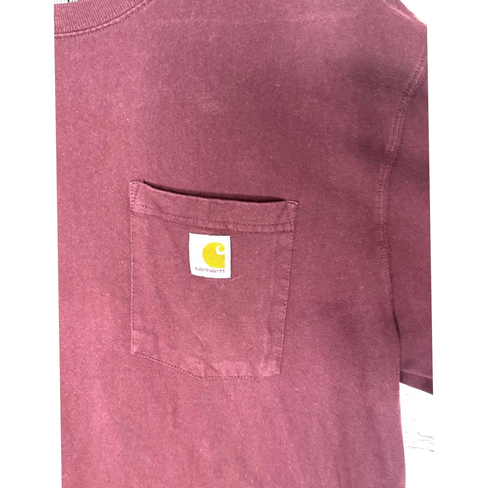 Carhartt Carhartt Mens Loose Fit Short Sleeve Pocket T Shirt Burgundy Size L Size US L / EU 52-54 / 3 - 2 Thumbnail