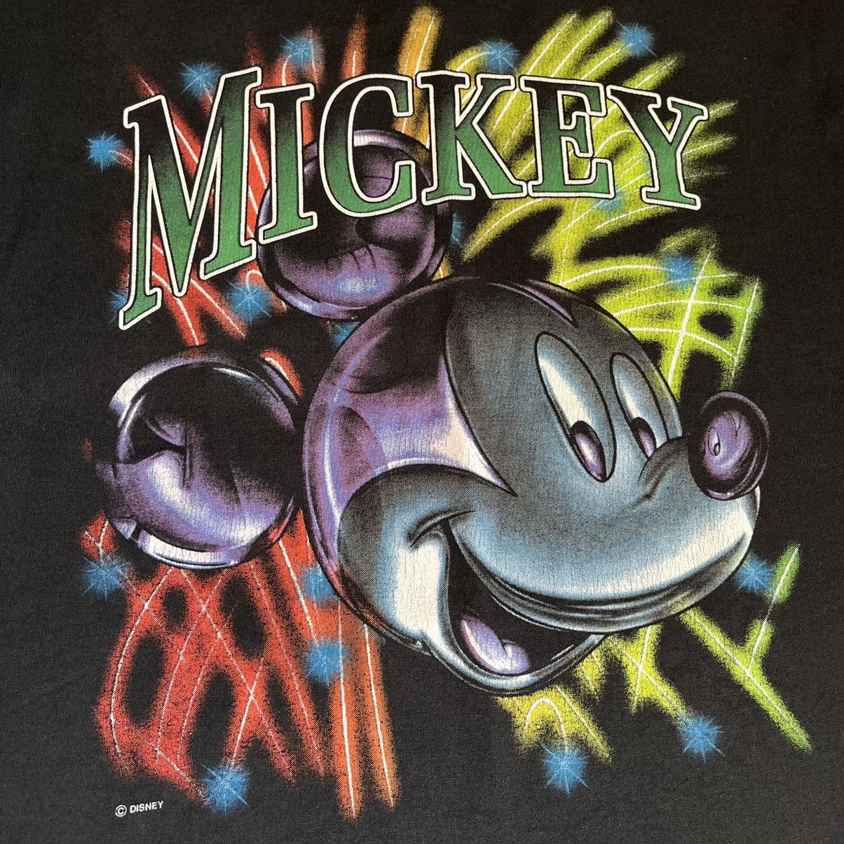 Mickey Unlimited Vintage 90s Mickey Mouse Unlimited Fireworks Graphic T Dhirt Size US XL / EU 56 / 4 - 3 Thumbnail