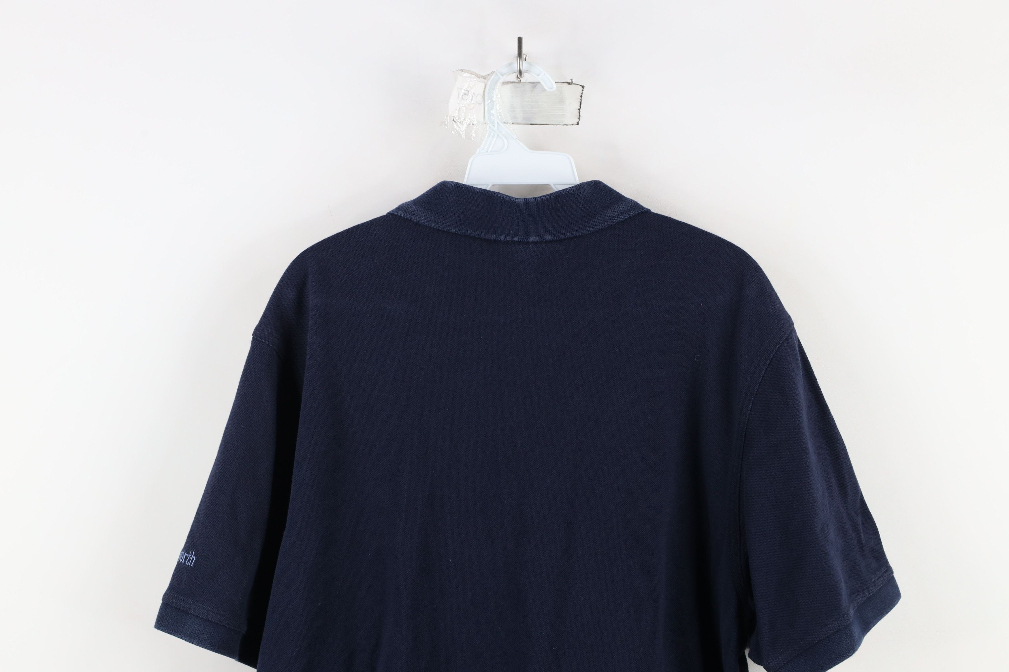 Vintage Vintage 90s Spell Out Notre Dame University Polo Shirt Blue Size US M / EU 48-50 / 2 - 12 Thumbnail