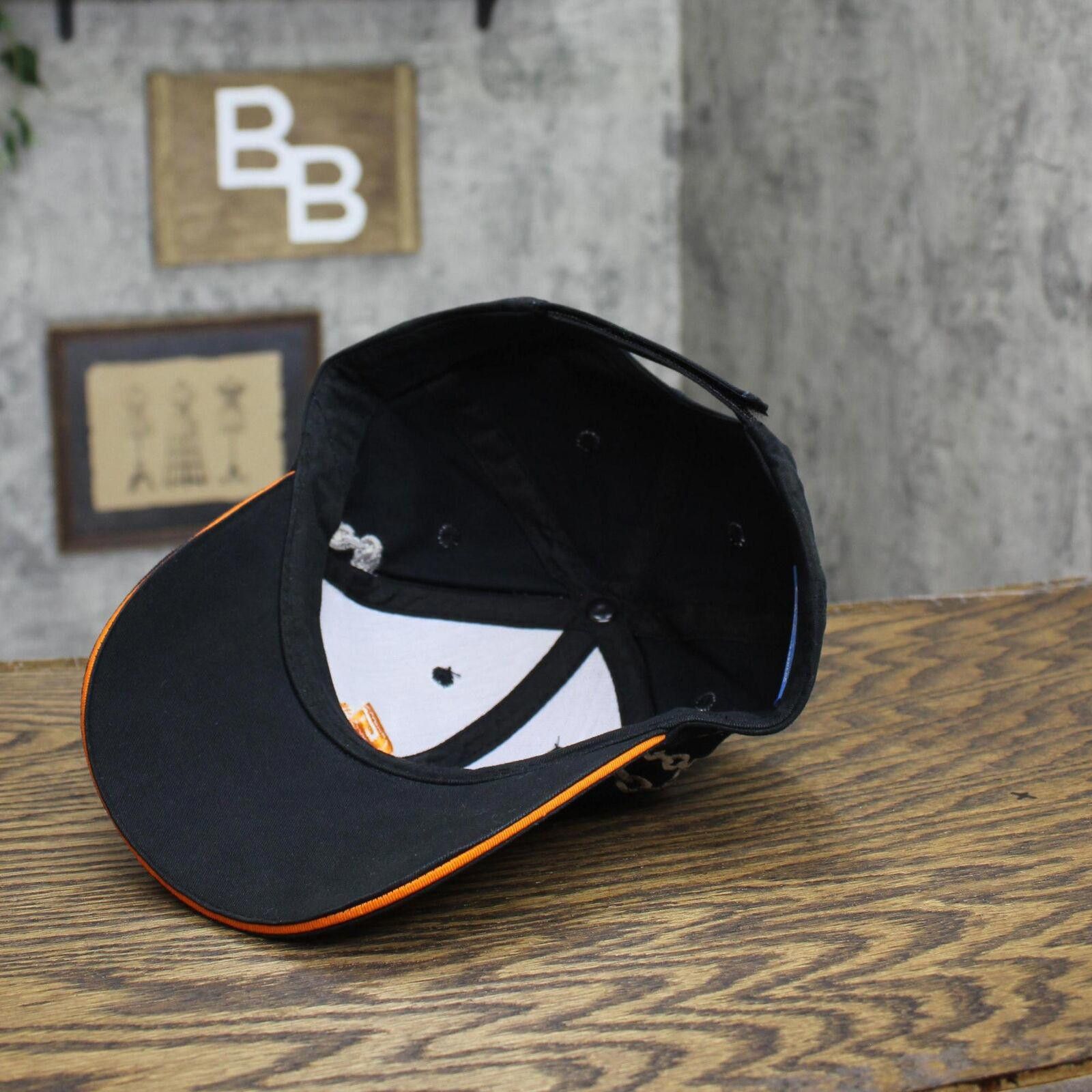 Designer HDS Embroidered Strap Baseball Hat Cap Black / Orange OS Size ONE SIZE - 5 Thumbnail