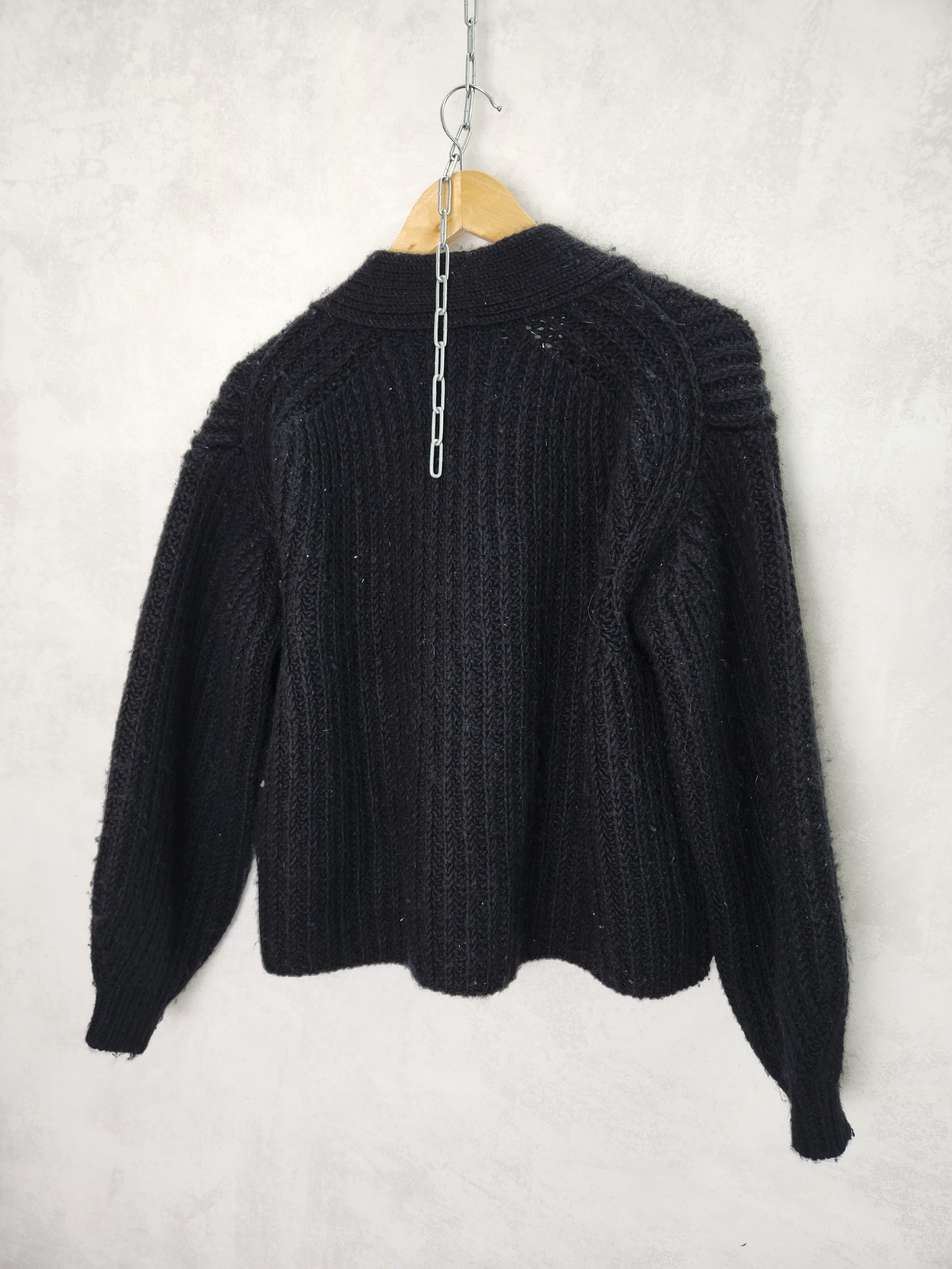 Acne Studios Acne Studios Hadlee Chunky heavy blak cardigan sweater Size XS / US 0-2 / IT 36-38 - 7 Thumbnail