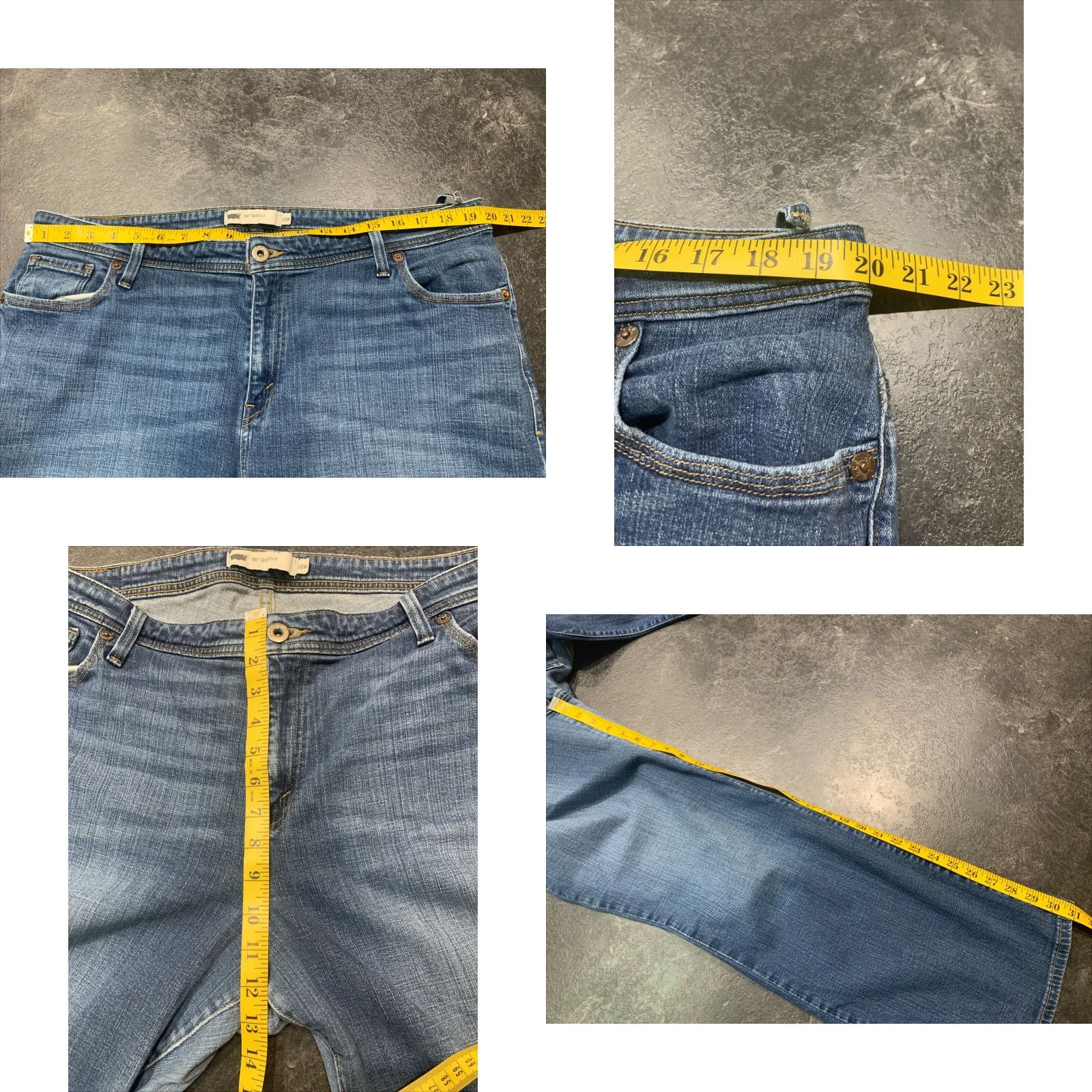 Levi's Levi's 580 Women's Bootcut Jeans 22W Dark Wash Stretch Cotton Spandex Plus Size Blue Retro Size 40" / US 18 - 8 Thumbnail