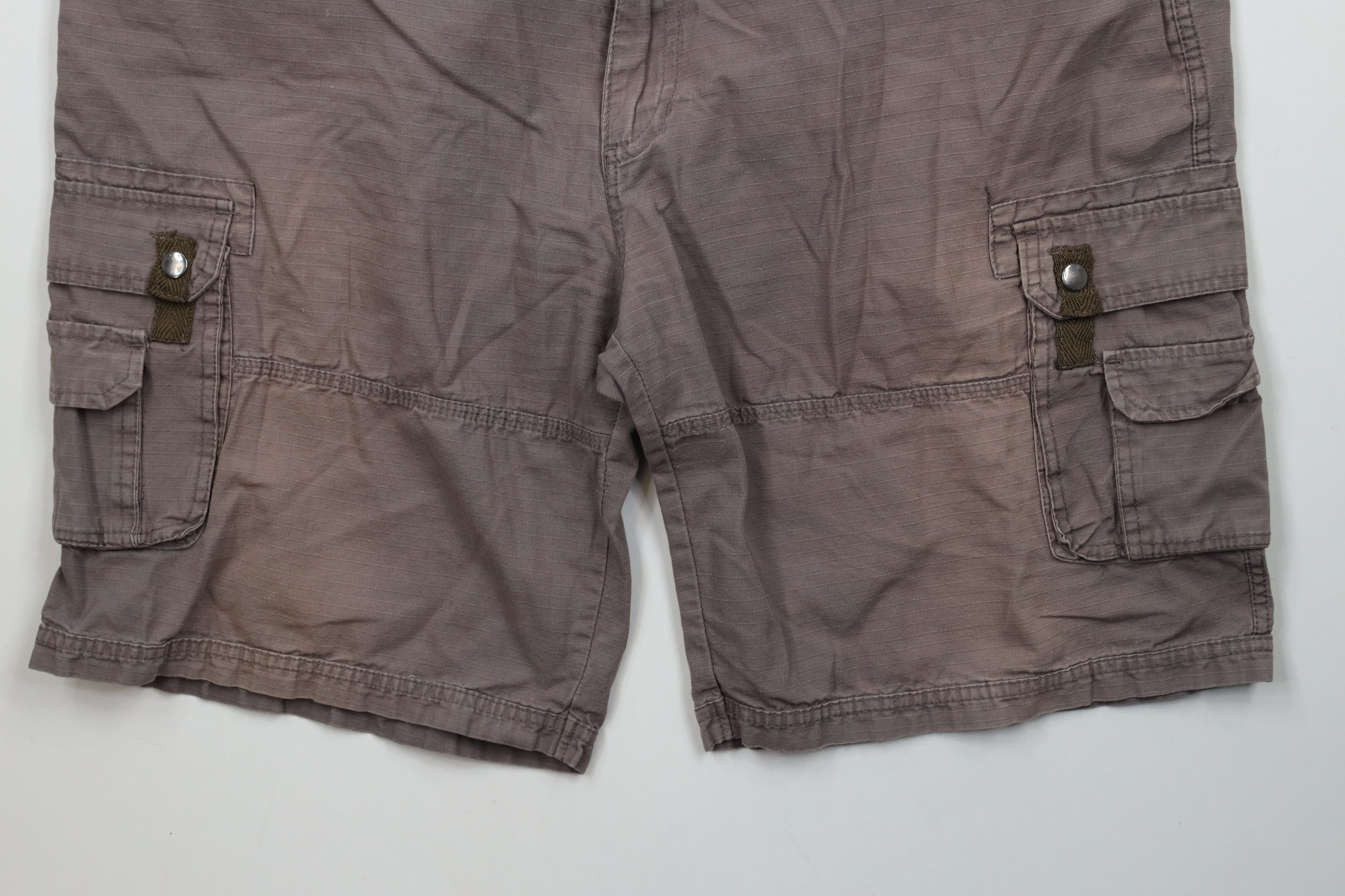 Vintage Vintage Y2K Streetwear Faded Ripstop Baggy Cargo Shorts Gray Size US 38 / EU 54 - 4 Thumbnail