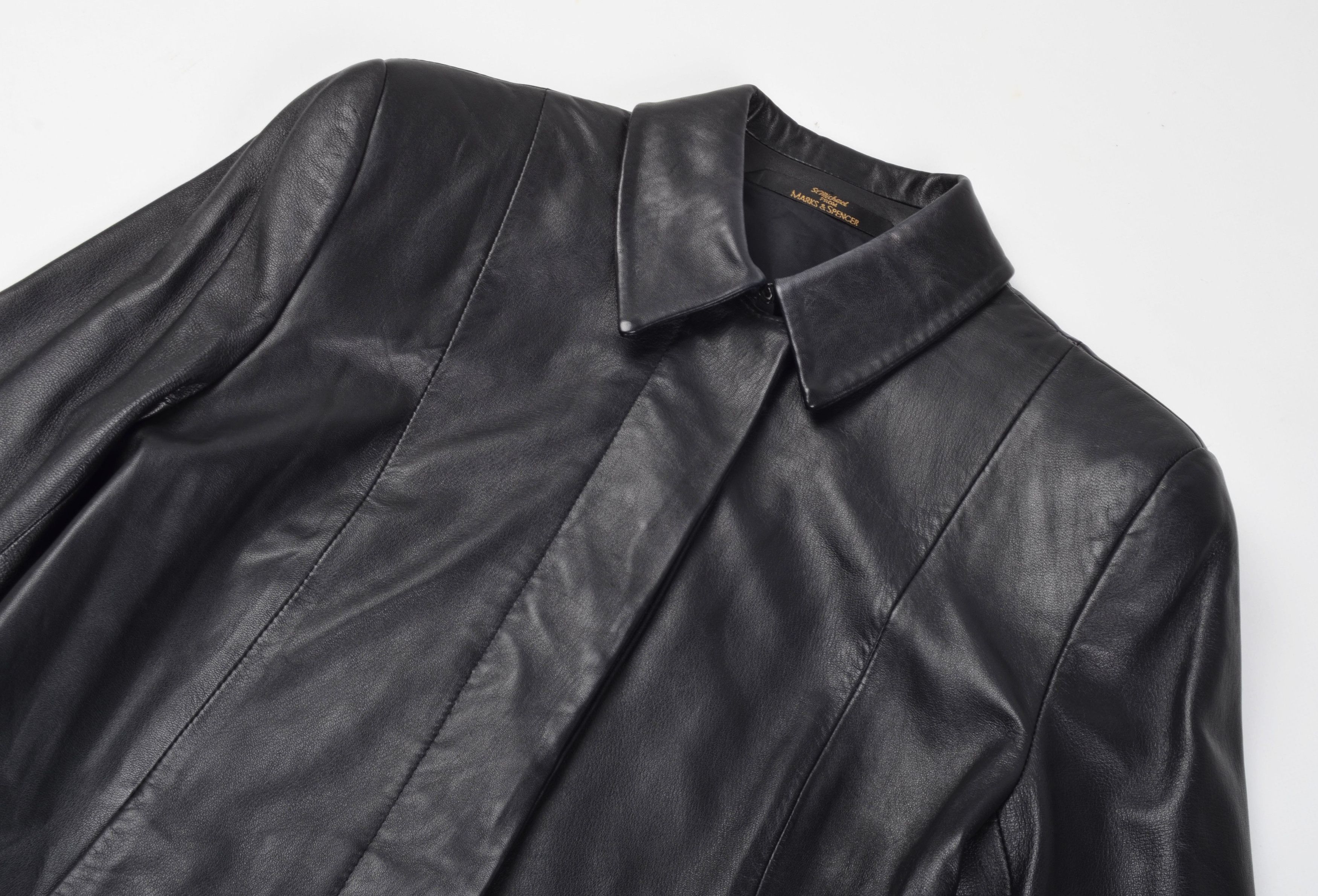 Vintage Vintage St. Michael 90's Soft Leather Patchwork Coat Jacket Size S / US 4 / IT 40 - 6 Thumbnail