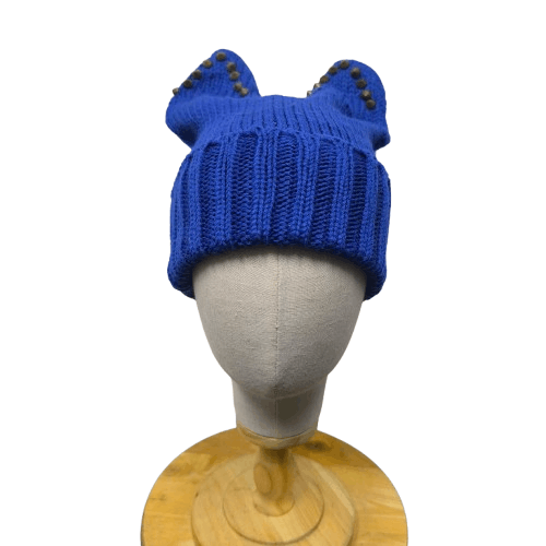 Tornado Mart ☠️ Harajuku style devil horn stud punk emo beanie hat Size ONE SIZE - 1 Thumbnail