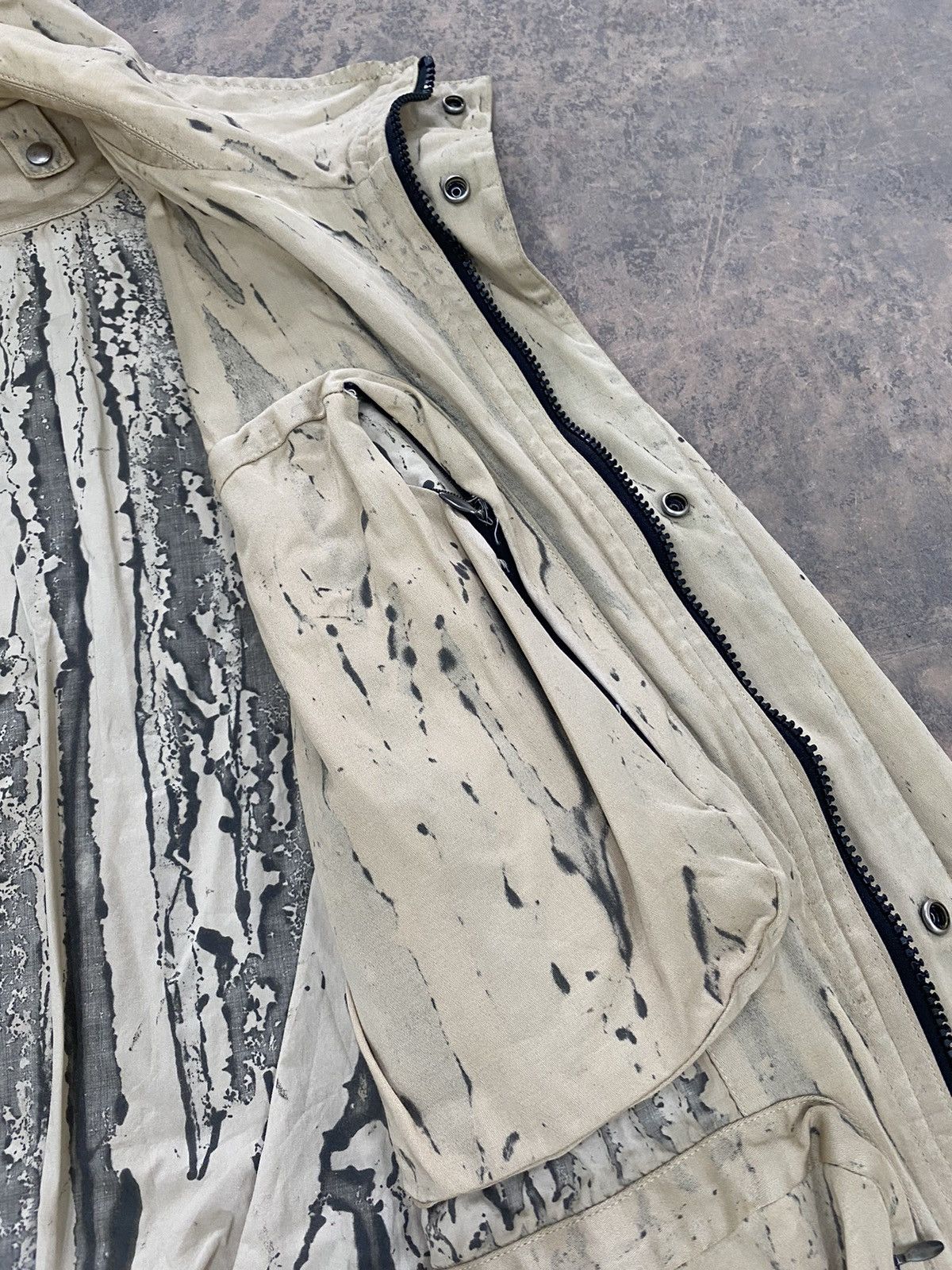 C.P. Company VINTAGE C.P. COMPANY WAXED PAINT SPLATTER ZIPPER JACKET Size US L / EU 52-54 / 3 - 11 Thumbnail