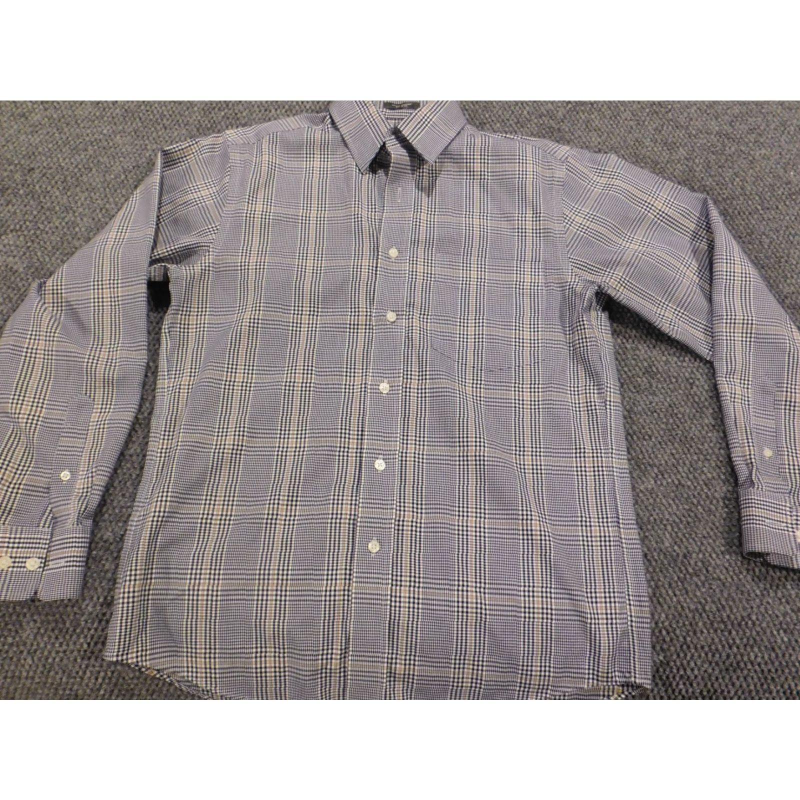 Eddie Bauer Eddie Bauer Shirt Mens Small Blue Plaid Button-Down Regular Fit Pocketed Cotton Wool Knit Size US S / EU 44-46 / 1 - 4 Thumbnail