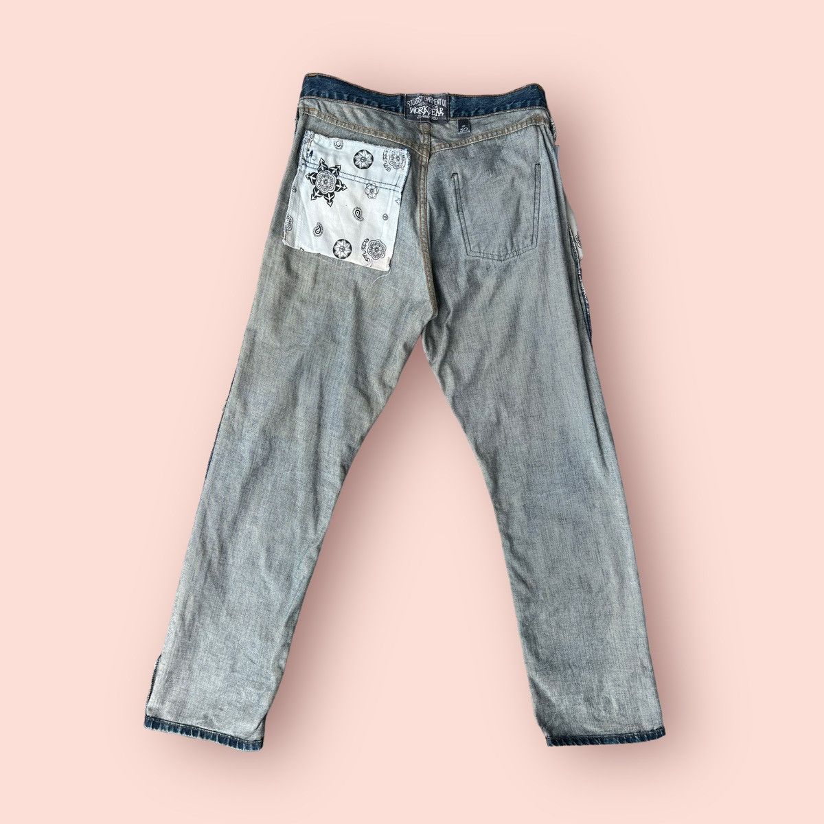 Stussy VINTAGE STUSSY JEANS STRAIGHT CUT WORKWEAR DENIM Size US 29 - 18 Thumbnail
