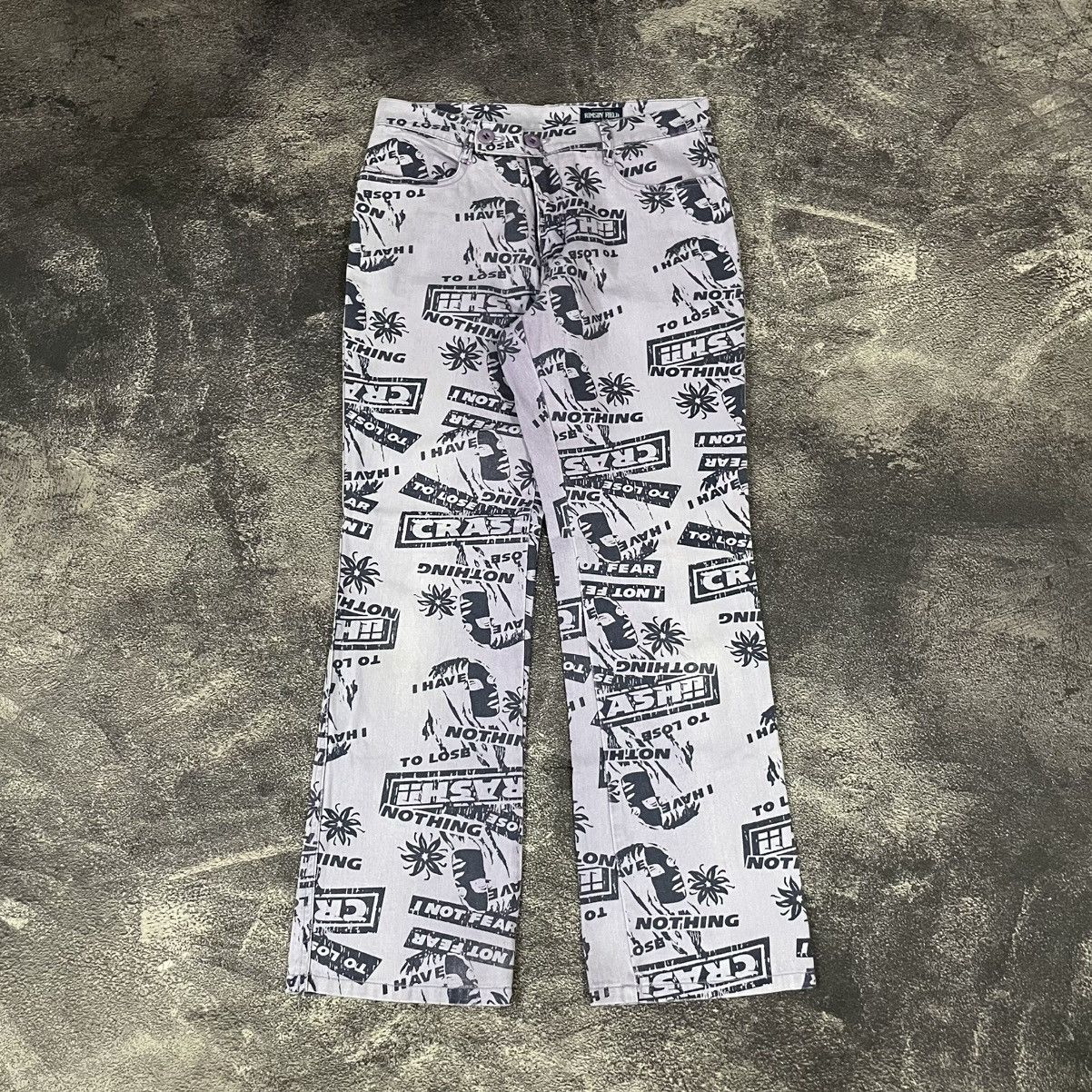 Hysteric Glamour × Japanese Brand × Tornado Mart 00's Rimsby Field Over Print Flared Jeans Size US 30 / EU 46 - 1 Thumbnail
