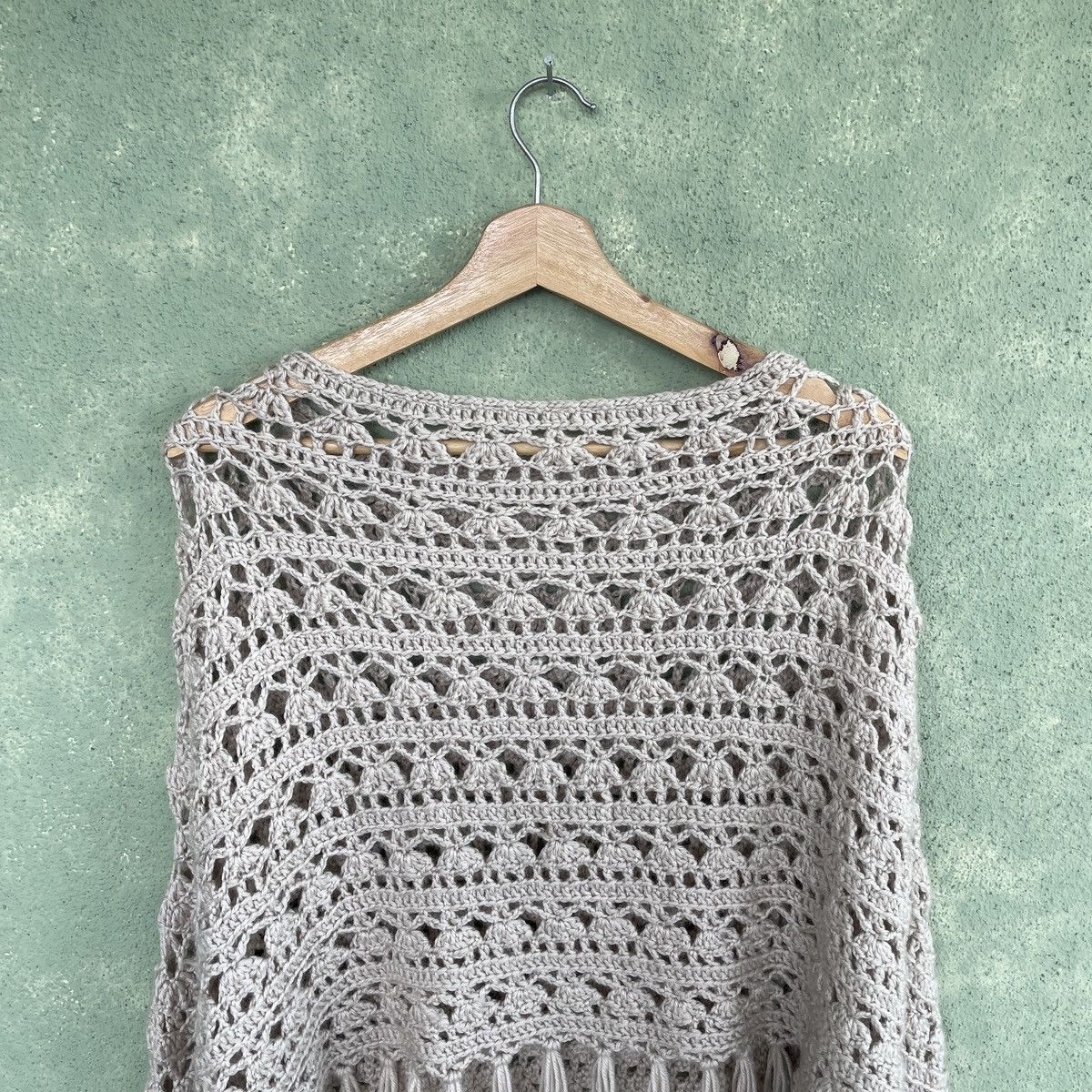 Aran Isles Knitwear Japanese Vintage Knitting Poncho Cable Knitwear Knitted Size US M / EU 48-50 / 2 - 5 Thumbnail