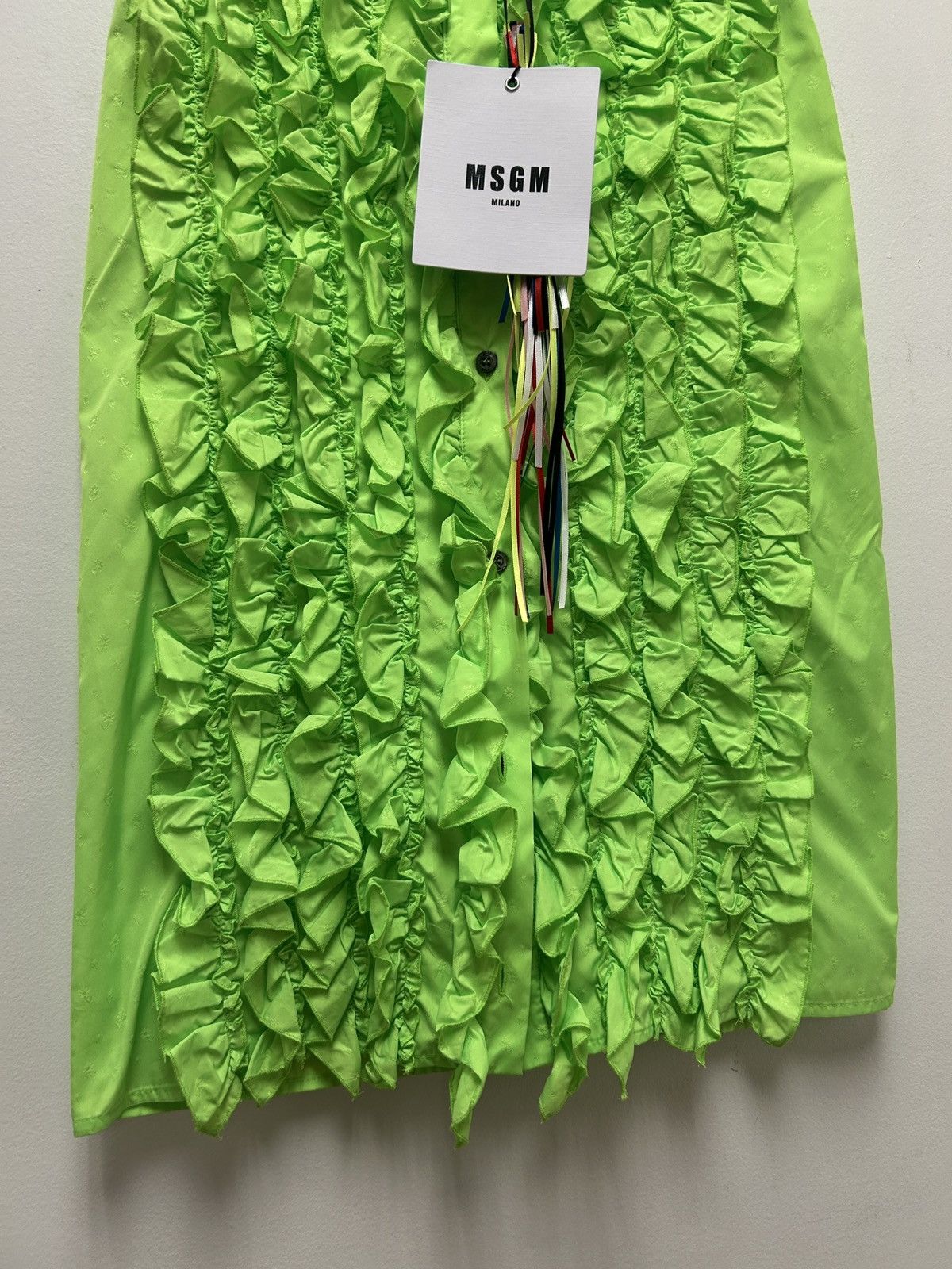 MSGM NWT! Nylon Ruffled Panel Skirt Size 27" / US 4 / IT 40 - 2 Thumbnail