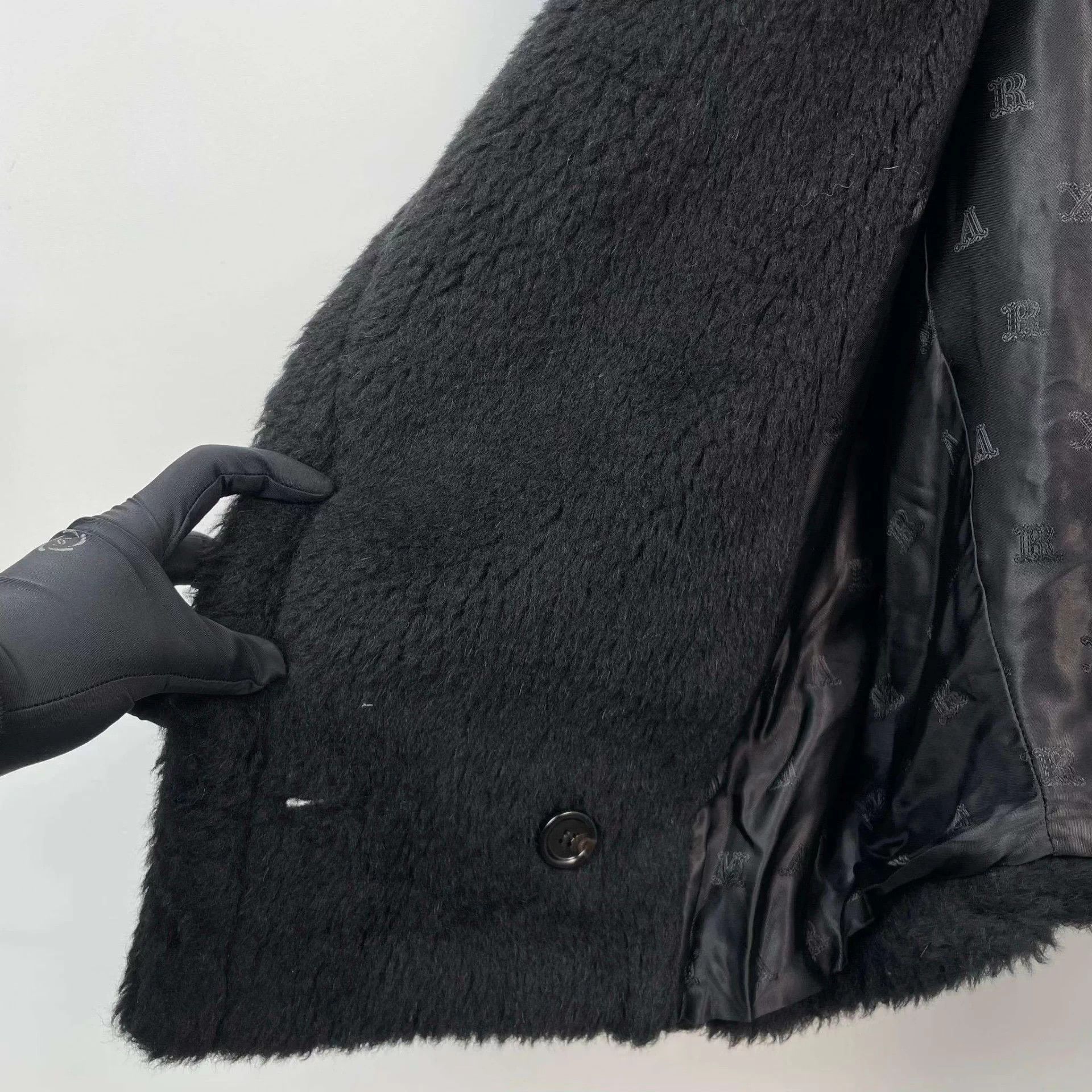 Max Mara Max Mara Women's Short Camel Hair Black Coat Size XS / US 0-2 / IT 36-38 - 8 Thumbnail