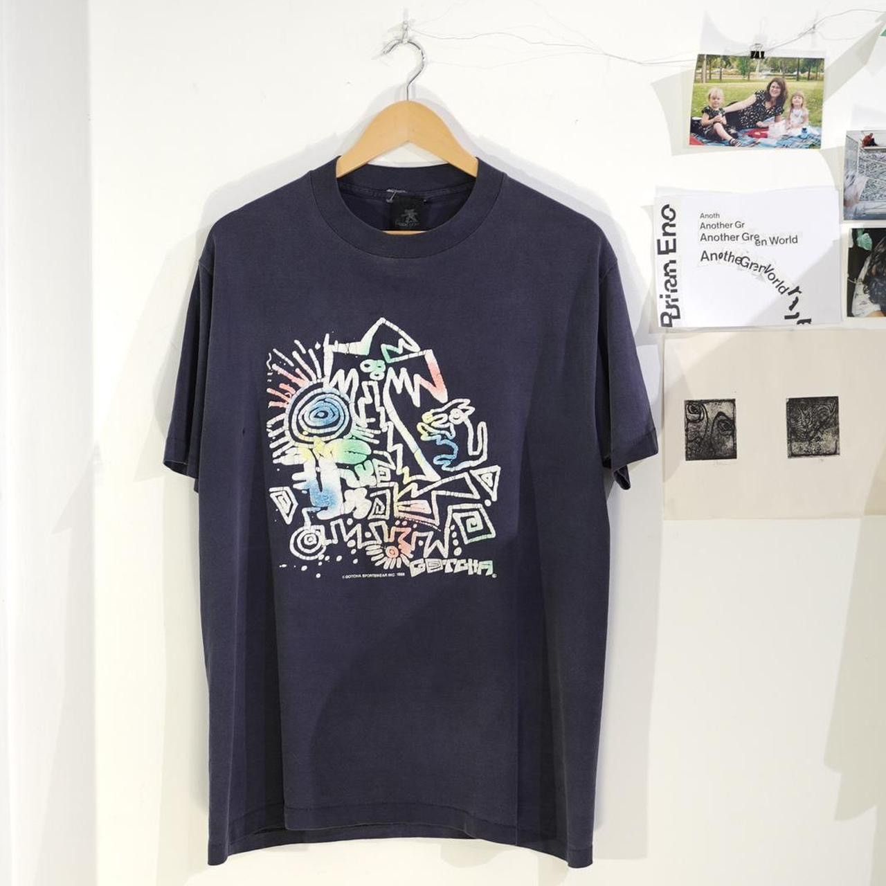 Gotcha × Vintage Vintage 80s Gotcha T-Shirt - Single Stitch Made in USA Size US L / EU 52-54 / 3 - 3 Thumbnail