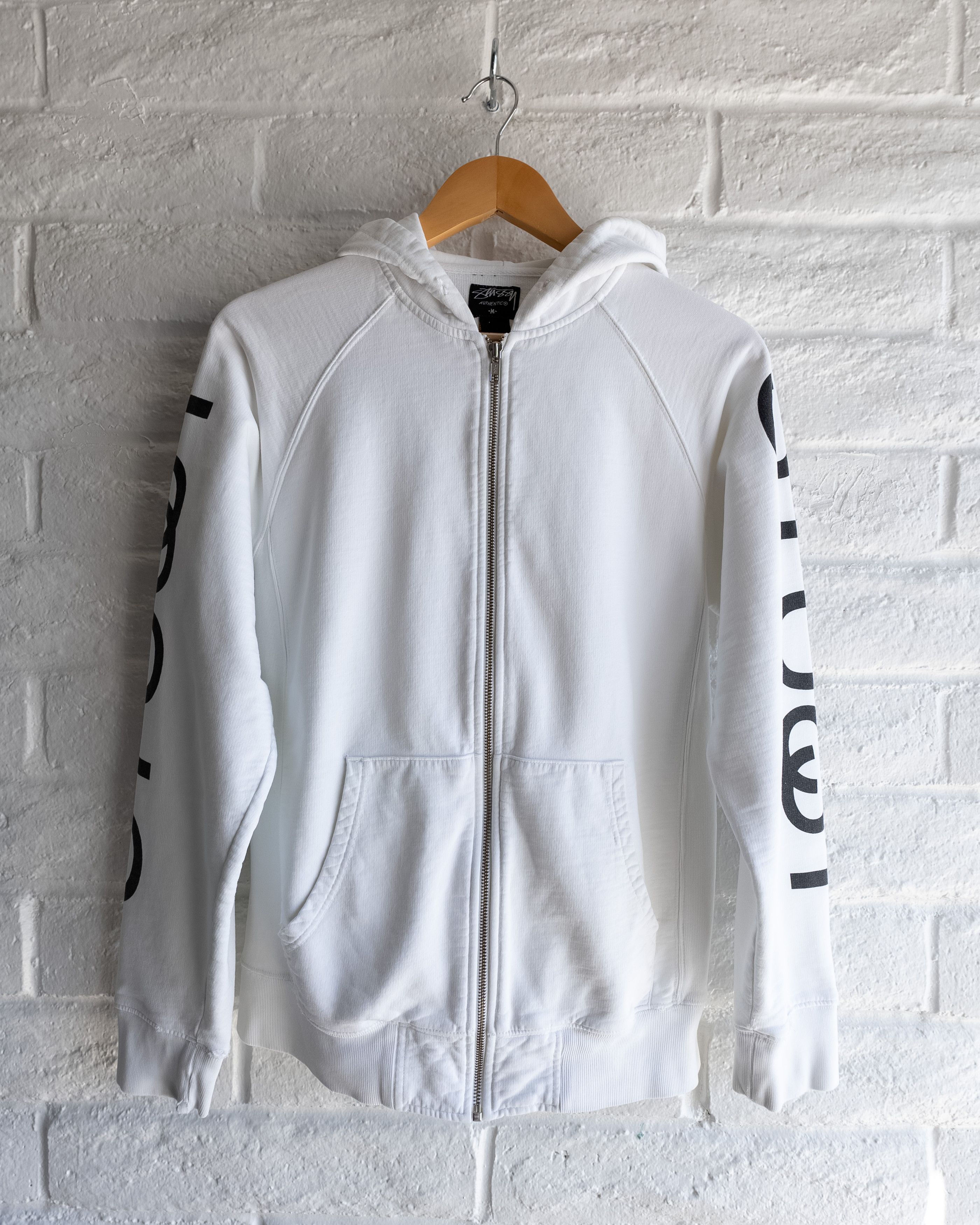 90s〜00s old stussy zip up sweat Streetwear × Stussy × Vintage 00s Vintage Stussy Sleeve