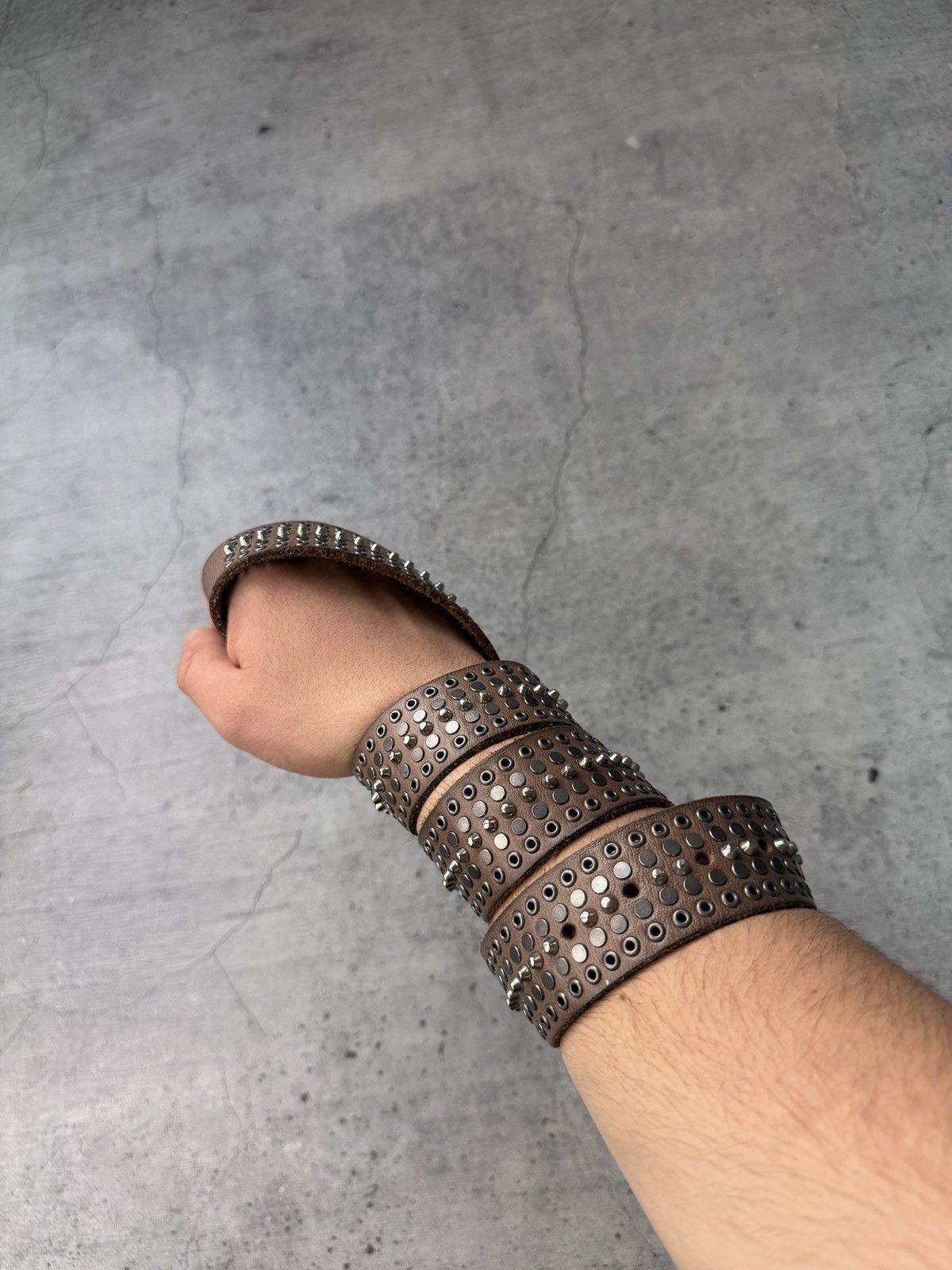 Japanese Brand OO'S NUMBER NINE STYLE JAPAN LEATHER Y2K BELT ARCHIVE Size ONE SIZE - 2 Thumbnail