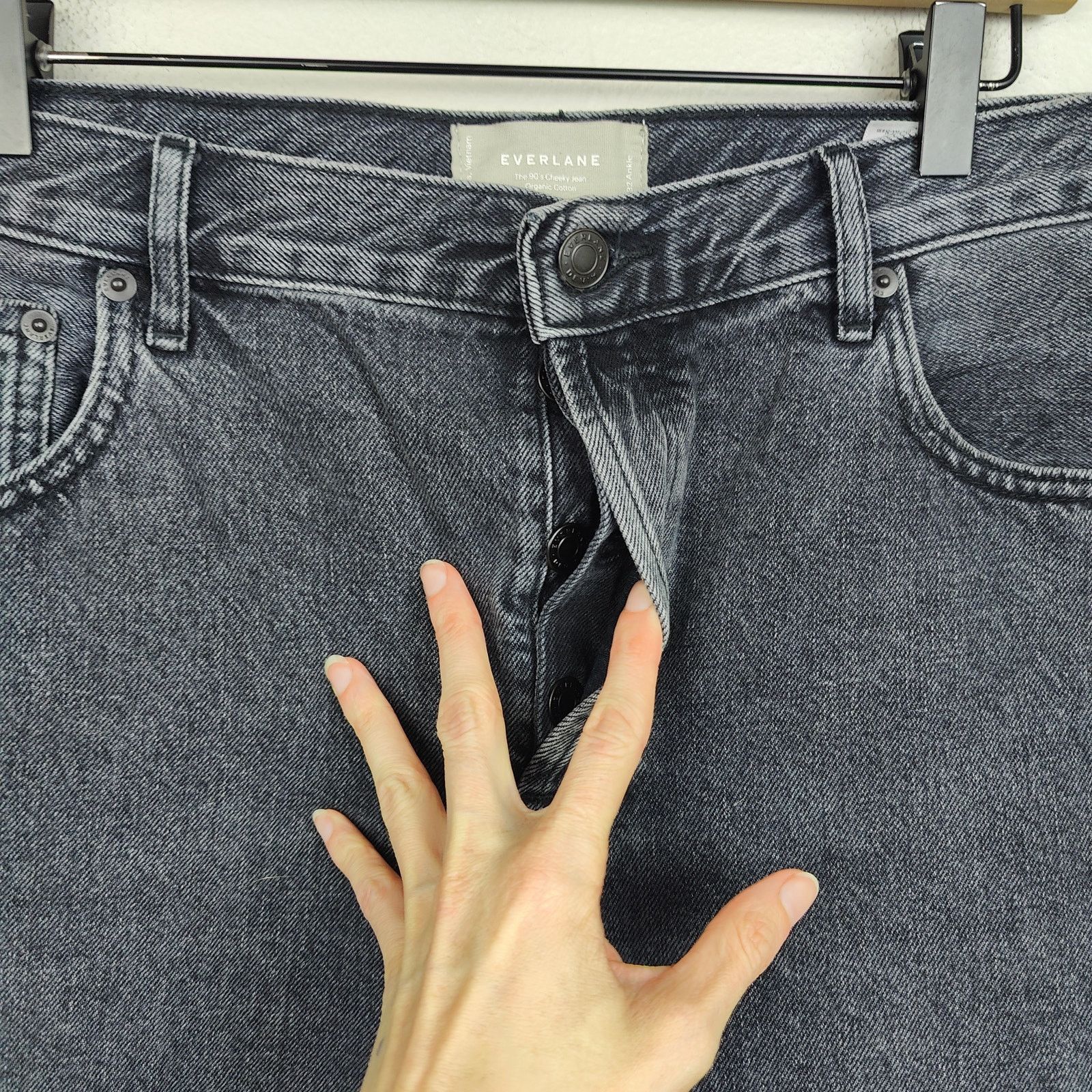 Everlane Everlane The 90s Cheeky Jeans Womens 32 Charcoal Wash Size 32" / US 10 / IT 46 - 2 Thumbnail