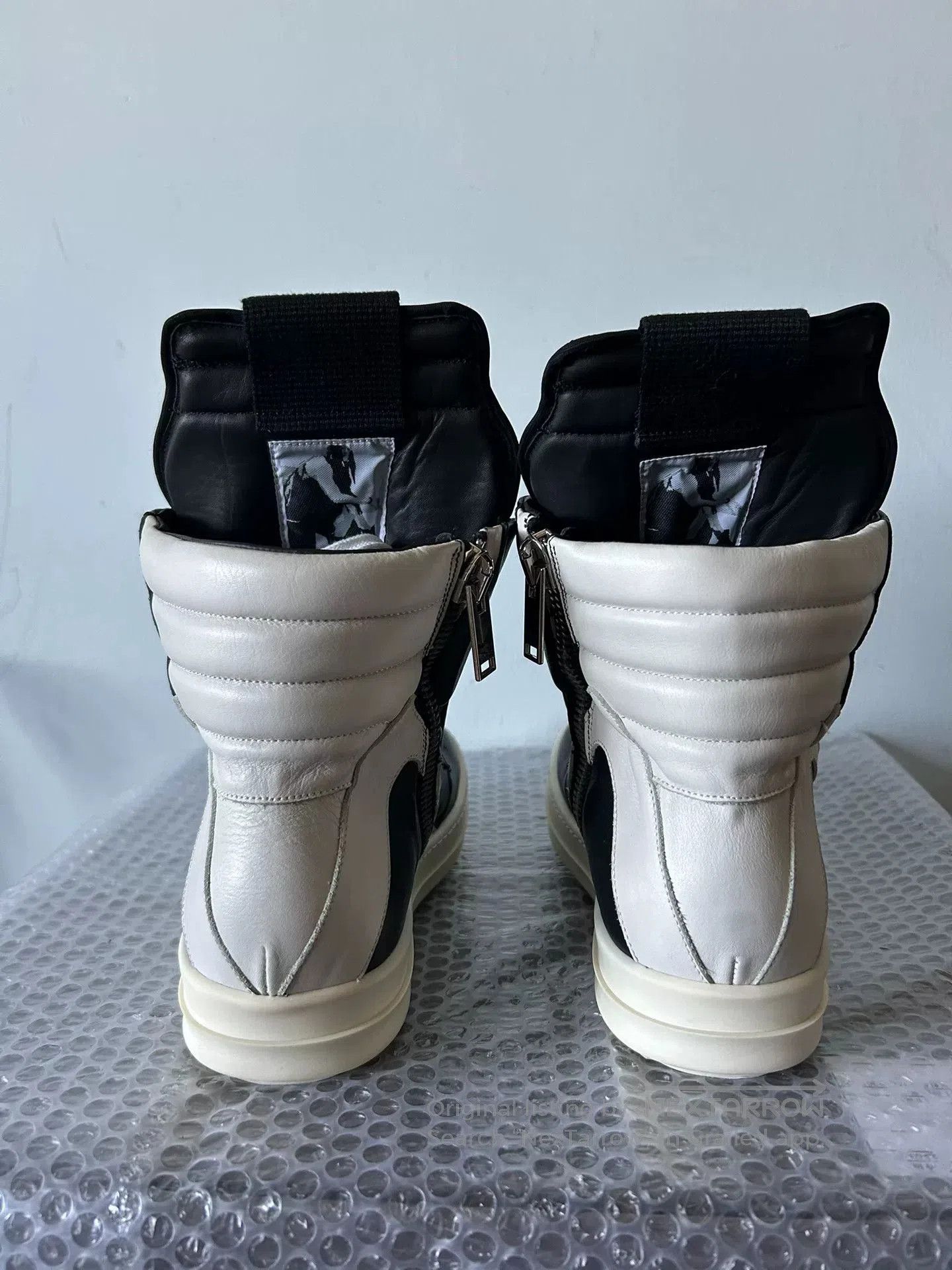 rick owens black leather high.