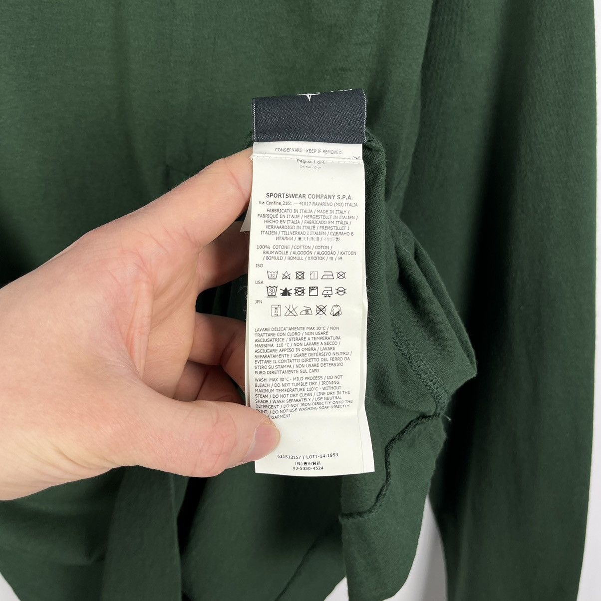 Stone Island Stone Island V Neck Pocket Long Sleeve T Shirt Size US M / EU 48-50 / 2 - 13 Thumbnail
