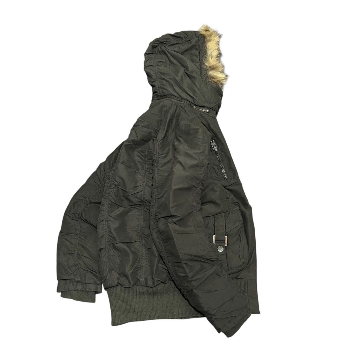 Japanese Brand Dominion - Bono Style Faux Fur Multi Pocket Jacket LGB IFSIX Size US M / EU 48-50 / 2 - 3 Thumbnail