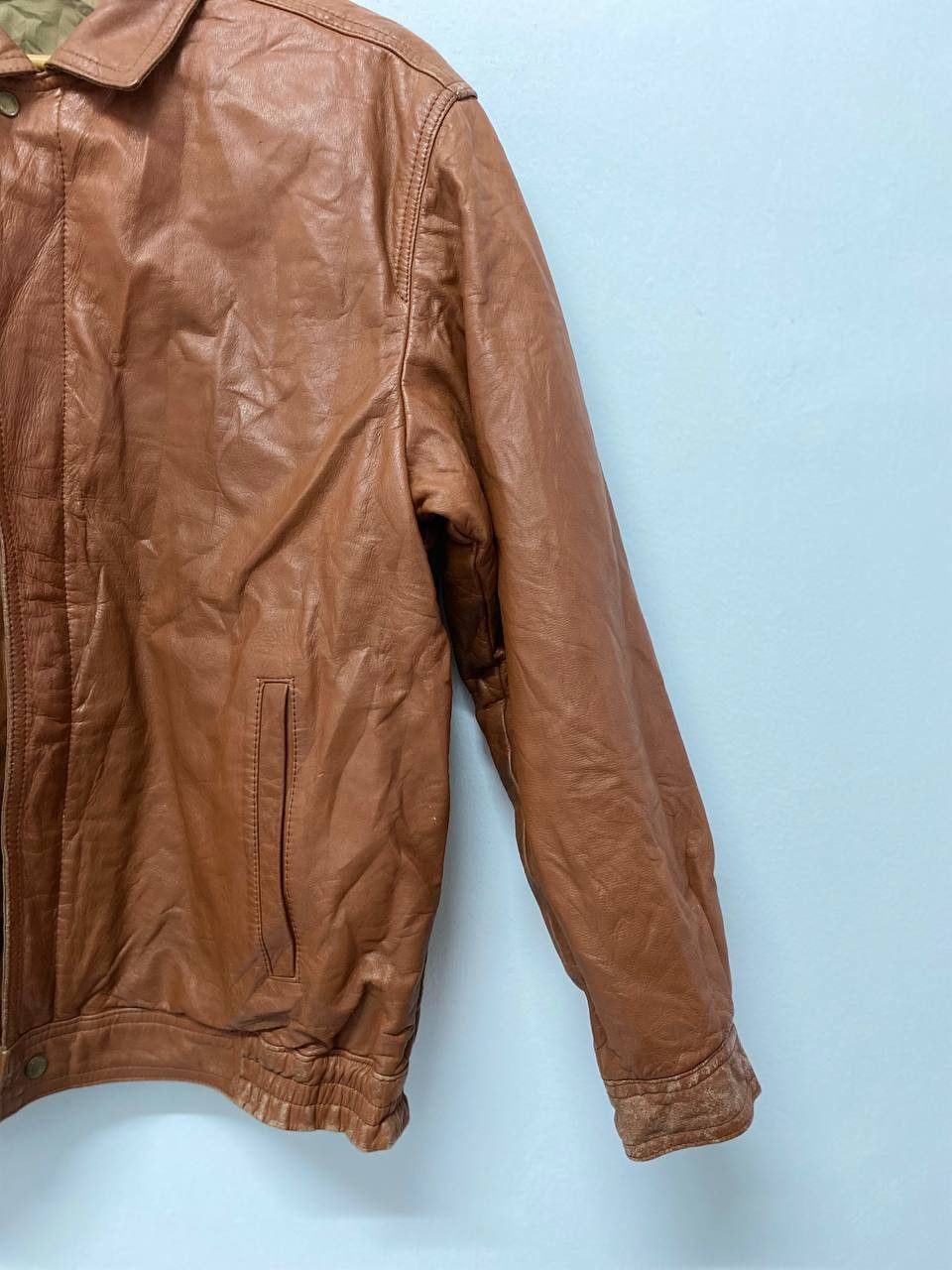 Japanese Brand vintage japanese brands cow leather jacket nice design Size US L / EU 52-54 / 3 - 5 Thumbnail