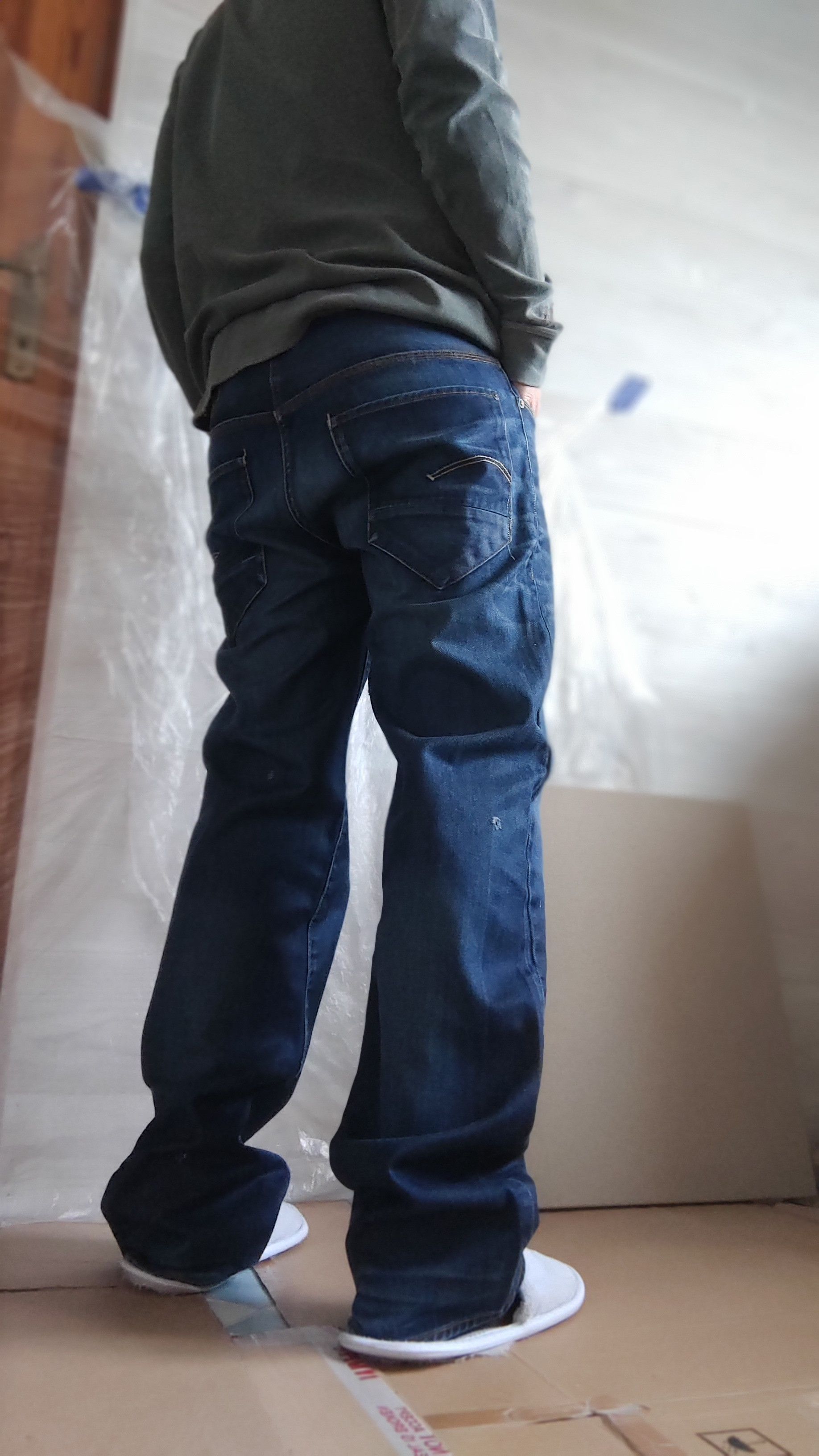 G-Star Flared Raw Denim Stacked Pants Skinny Baggy Alt Neo Goth 31 Size US 31 - 6 Thumbnail