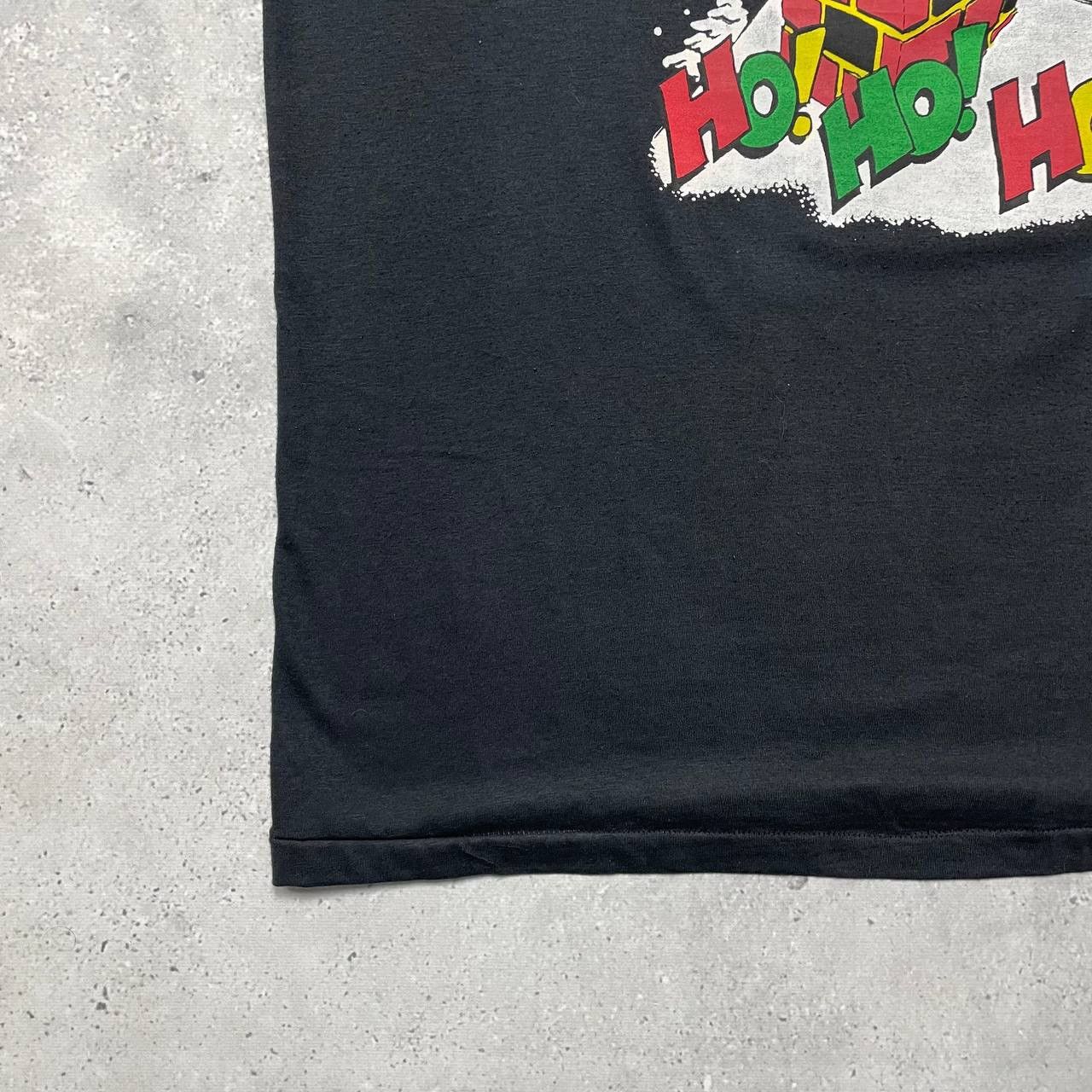 Band Tees Vintage 80s 90s Santa Claus Shit Happens Humor T Shirt Black Size US XL / EU 56 / 4 - 9 Thumbnail
