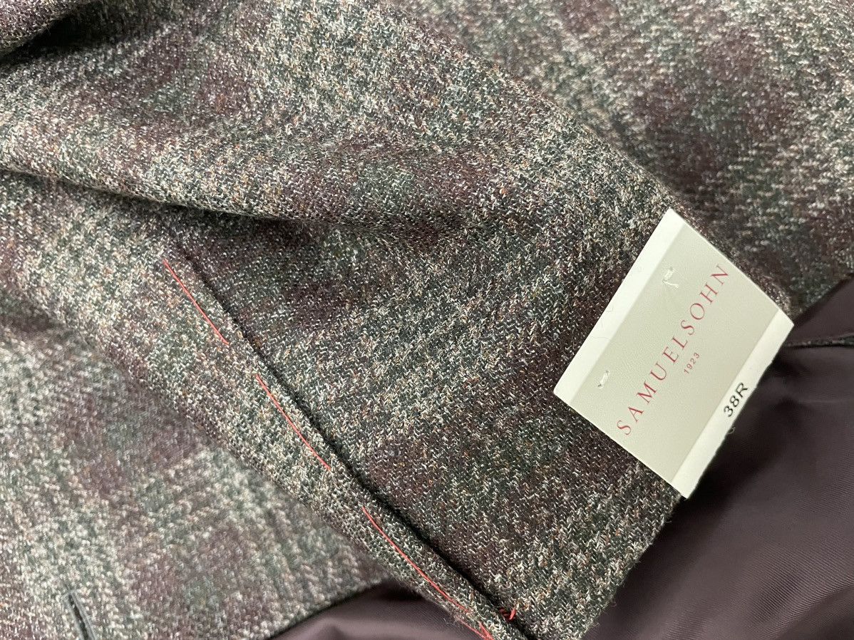 Samuelsohn Pure Wool Tweed Plaid BENNET Jacket Size 38R - 9 Thumbnail