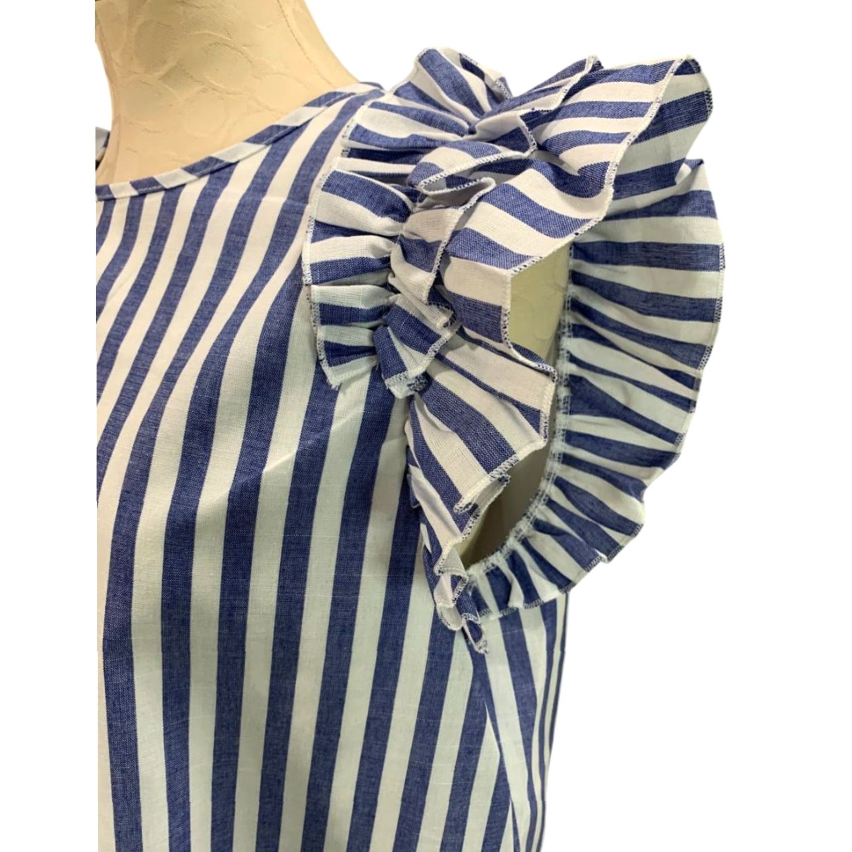 Shein **XL Shein Blue Ruffle Sleeve Sheath Dress** User: **XL Shein Blue Ruffle Sleeve Sheath Dress** Size XL / US 12-14 / IT 48-50 - 4 Thumbnail