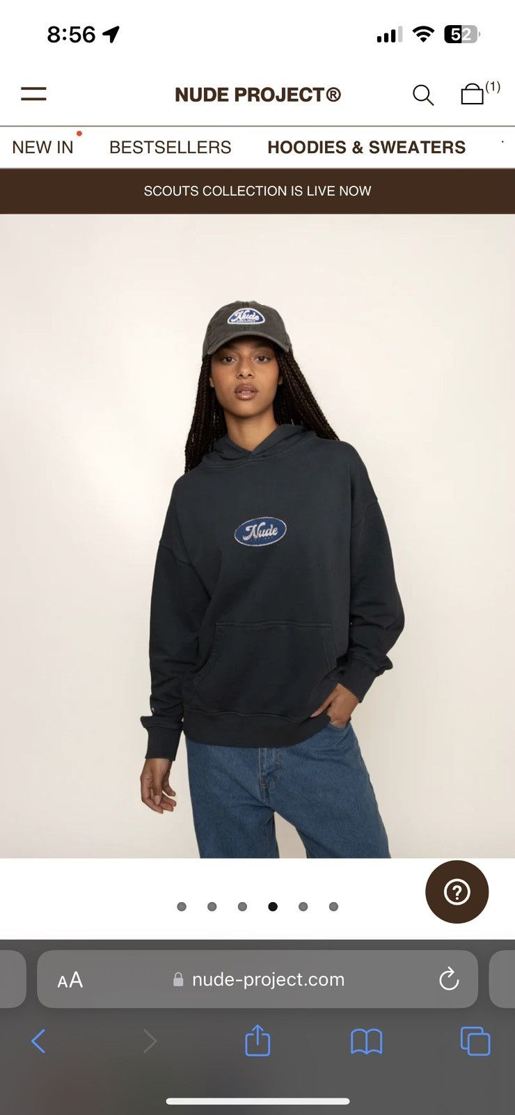 Nude NUDE PROJECT TEAM WASHED NAVY HOODIE Size S / US 4 / IT 40 - 1 Thumbnail