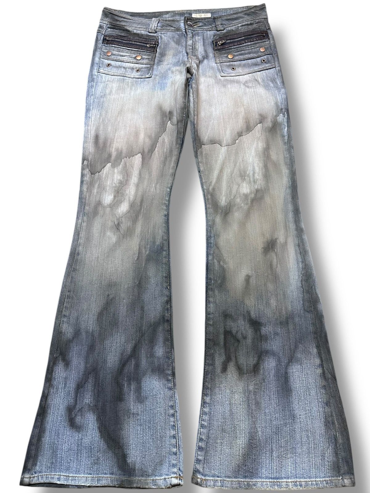 Japanese Brand Vintage Pozzyrap Flare Bootcut Ignite Flame Bush Pants Denim Size US 32 / EU 48 - 1 Thumbnail