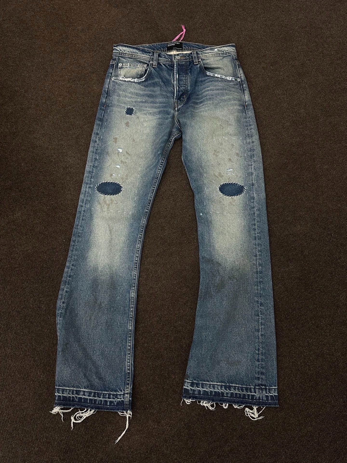 Enfants Riches Deprimes Enfants Riches mud dyeing to make old patched jeans -DMC Size US 31 - 1 Thumbnail