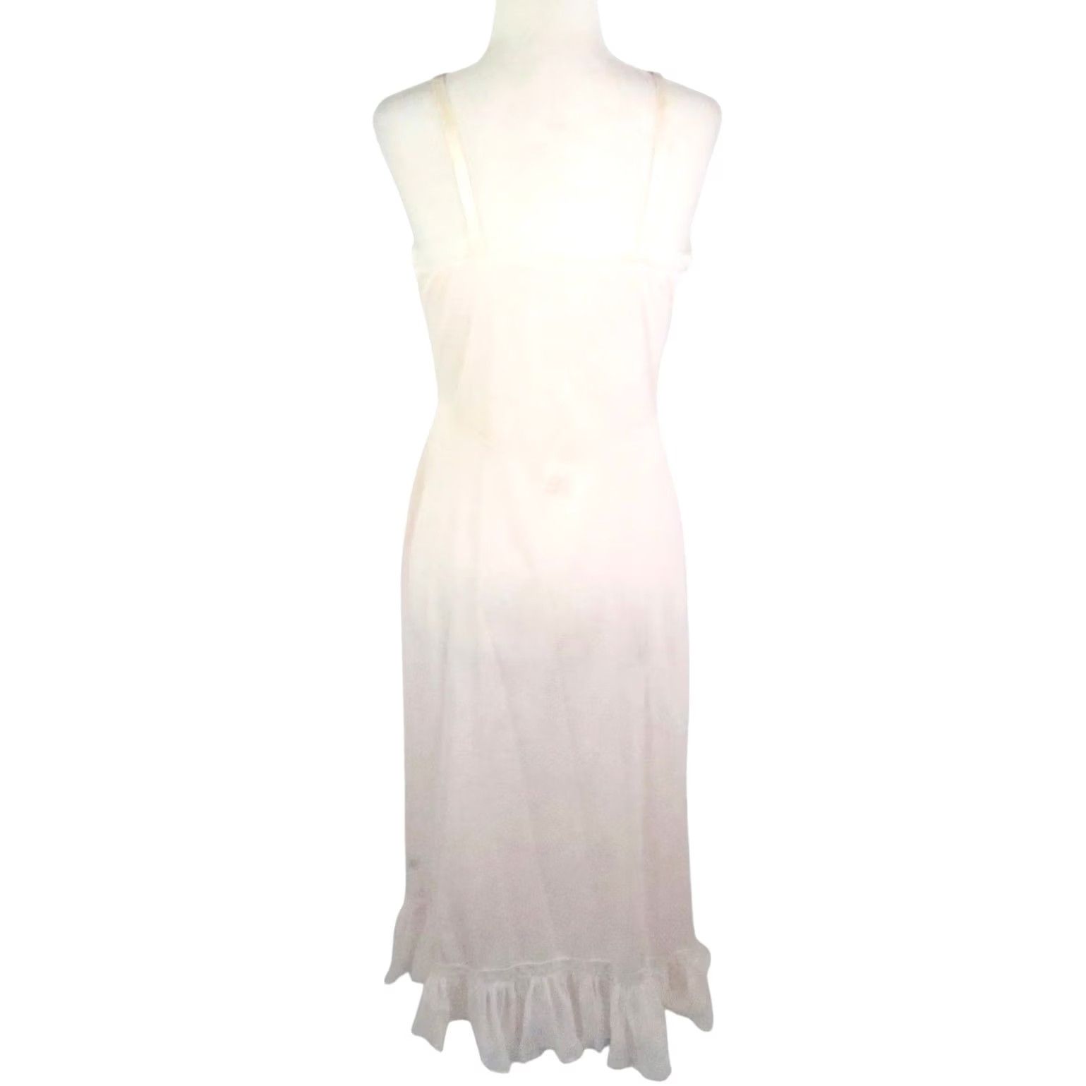 Vintage VINTAGE Vanity Fair Dress Nylon Sleevless Nighty Slip 80s Pink S Womens 80s Size S / US 4 / IT 40 - 4 Thumbnail