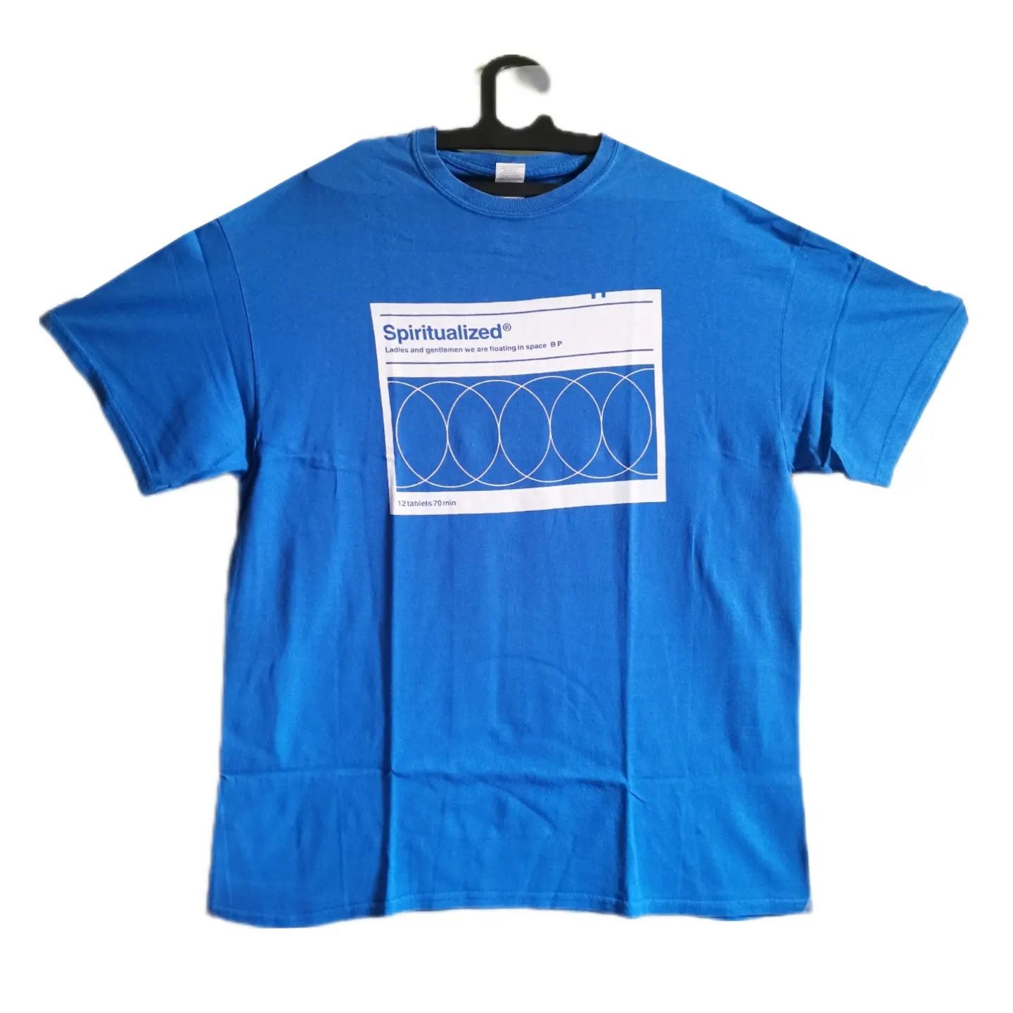 image of Band Tees x Gildan Spiritualized T-Shirt Y2K Shoegaze My Bloody Valentine in Blue, Men's (Size XL)