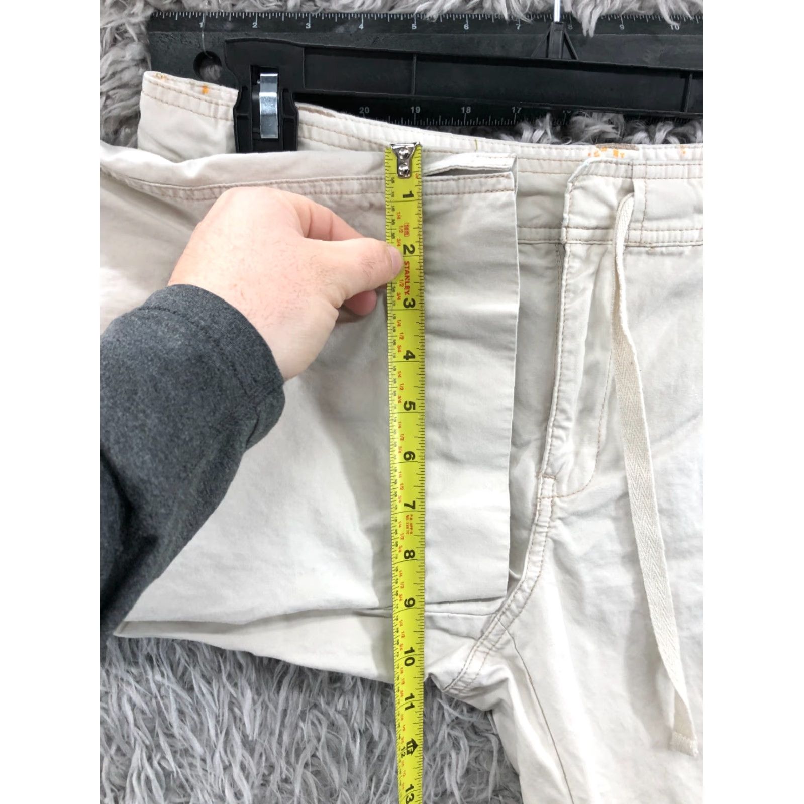 Old Navy Old Navy Capri Pants Women 12 Beige - Casual Formal Knit Pockets Elastic Waist Flat Front 23in Inseam Regular Rise Mid 8.5-10.5in Size 34" / US 12 / IT 48 - 4 Thumbnail
