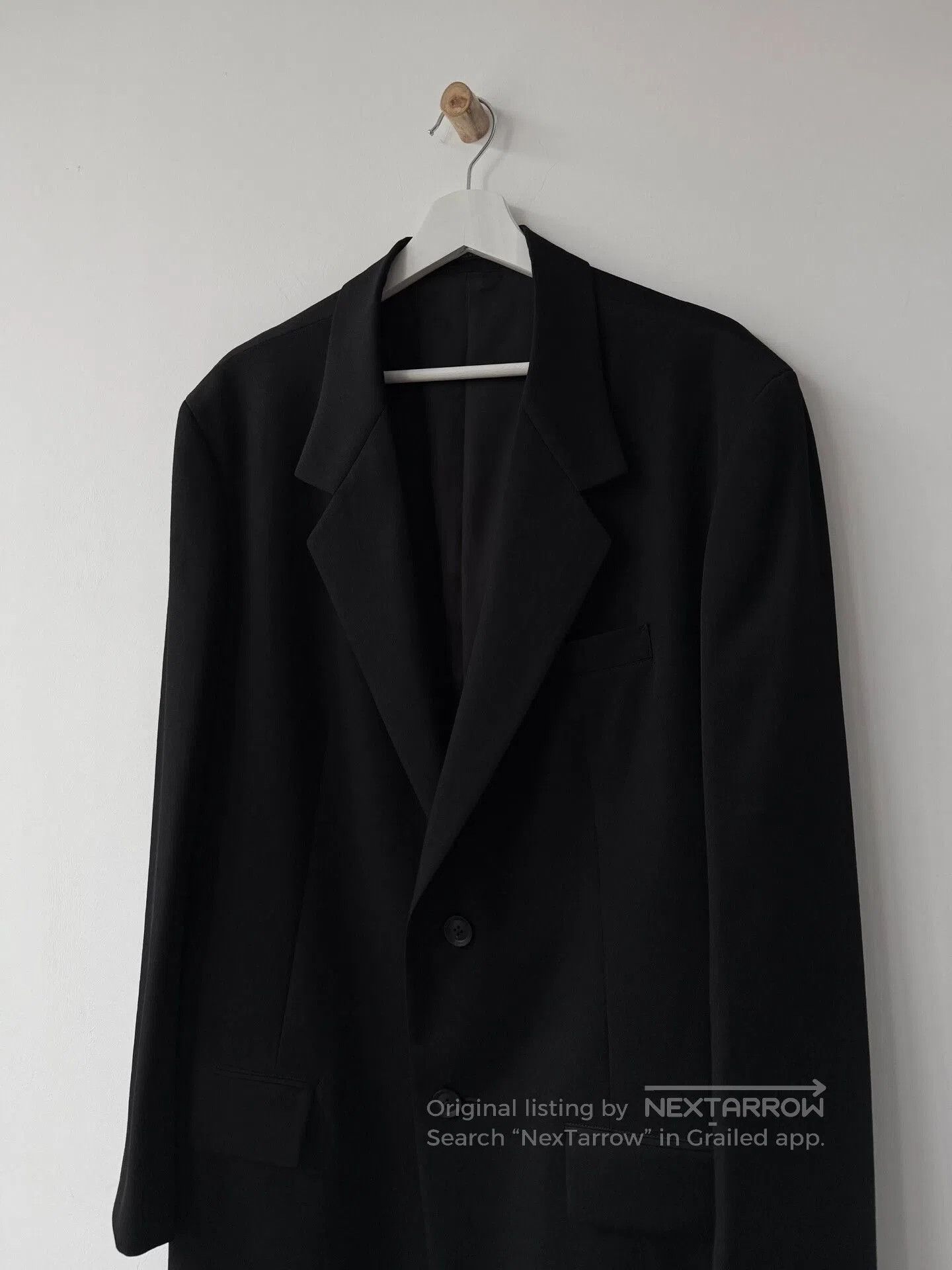 Yohji Yamamoto Yohji Yamamoto Black Wool Suit Jacket. Size US L / EU 52-54 / 3 - 3 Thumbnail