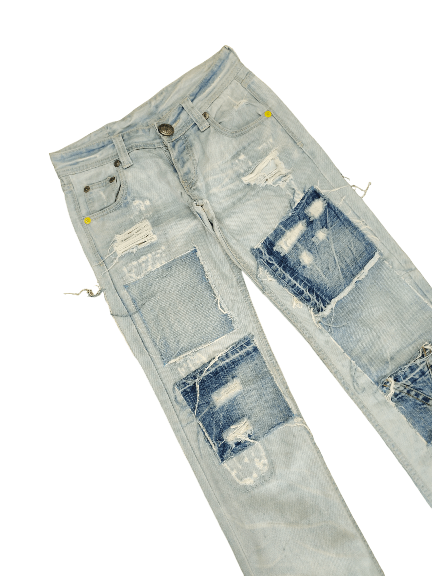 Hysteric Glamour × Undercover Vence Jpn Patchwork Distress Jeans Low Rise Undercover Style Size US 29 - 6 Thumbnail