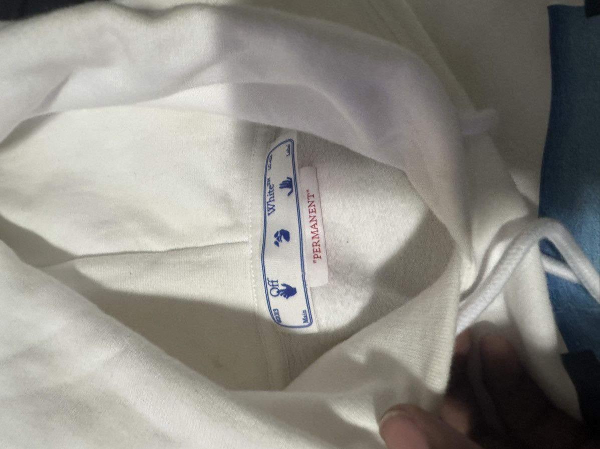 Off-White Off White Hoodie White & Blue Size US S / EU 44-46 / 1 - 4 Thumbnail
