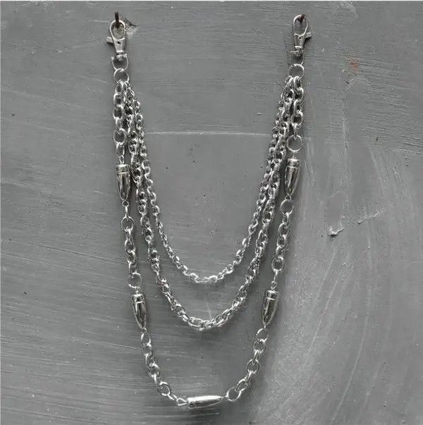 Jewelry Bullet 3 Layer long chain , Wallet Chain Size ONE SIZE - 6 Thumbnail