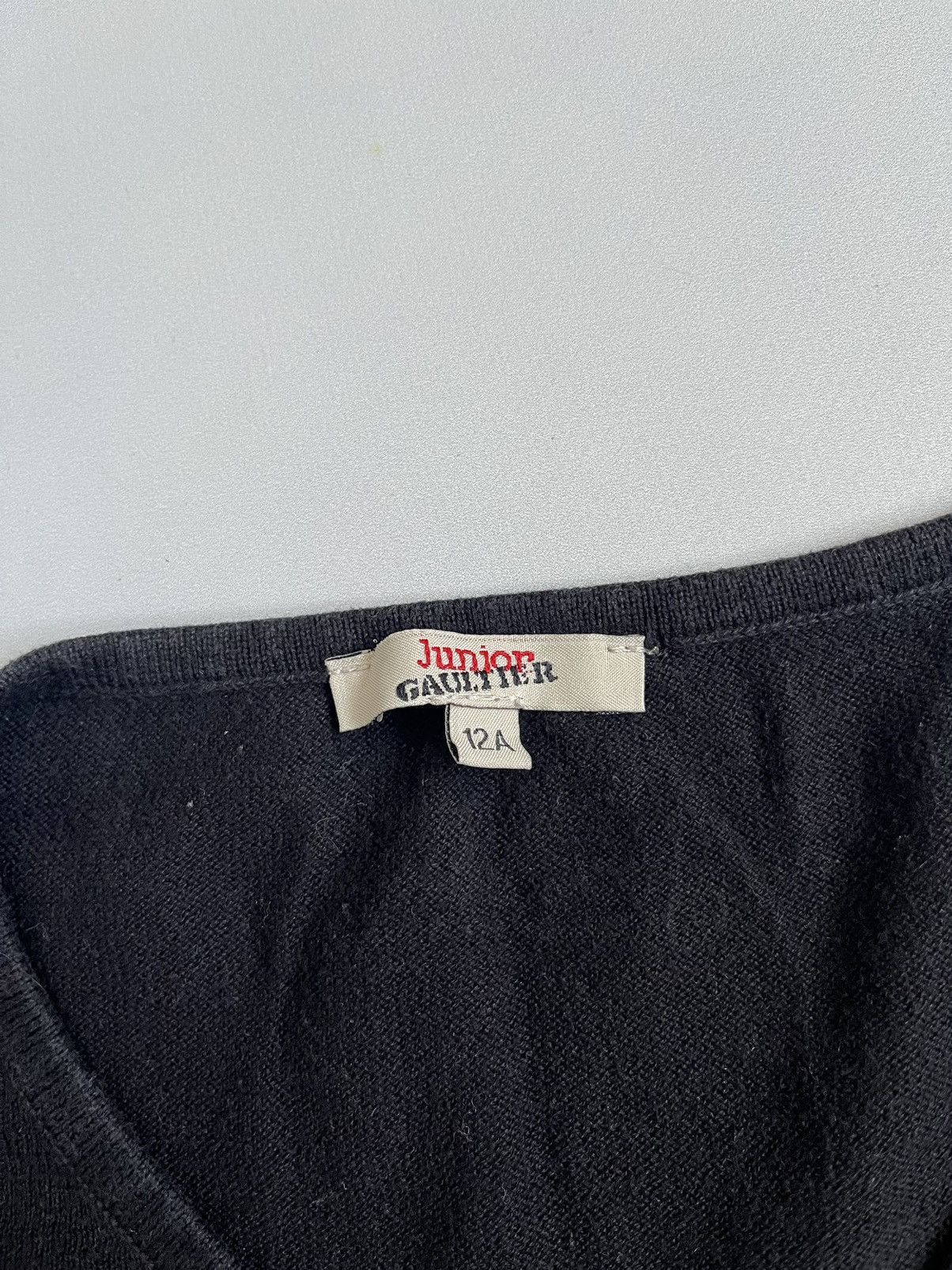 Jean Paul Gaultier JEAN PAUL GAULTIER JPG Junior Women Black Cropped Cardigan Size S / US 4 / IT 40 - 4 Thumbnail