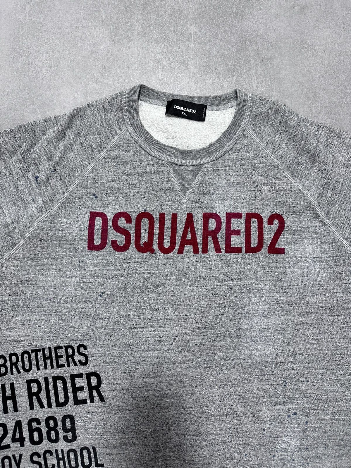 Designer × Dsquared2 Dsquared2 Crewneck Sweatshirt Printed Logo S71GU0244 Melange Size US XXL / EU 58 / 5 - 2 Thumbnail