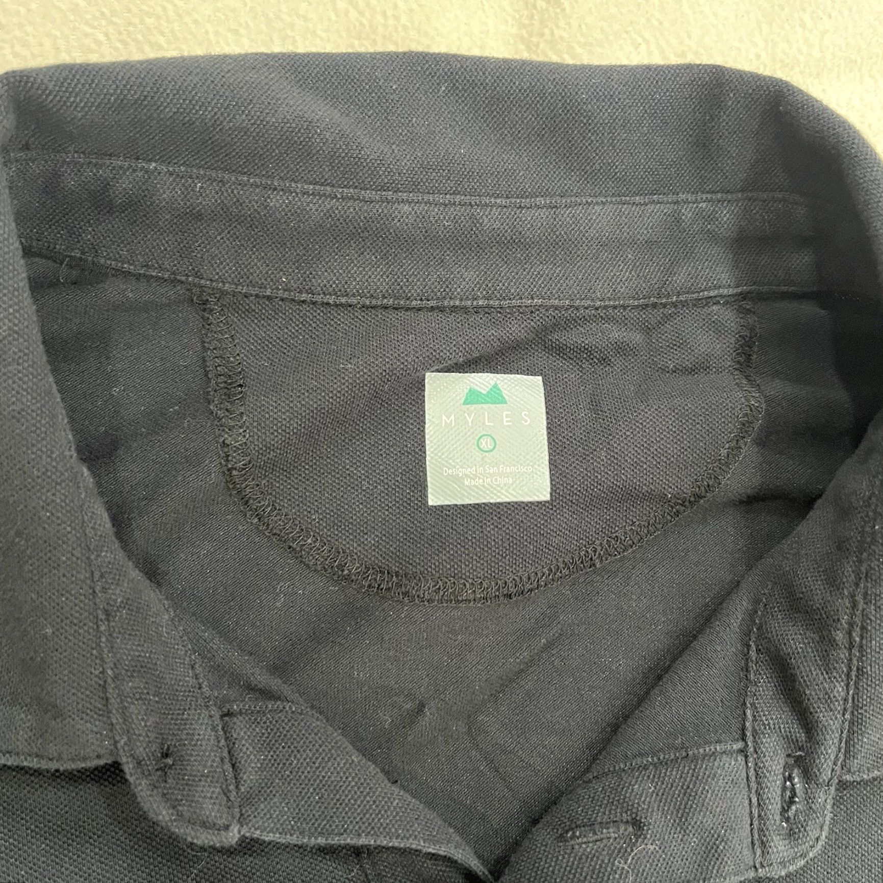 Vintage Myles Black Long Sleeve Polo Shirt XL Mens Size XL Polo Shirt Black Long Sleeve Myles Make Moves Size US XL / EU 56 / 4 - 3 Thumbnail
