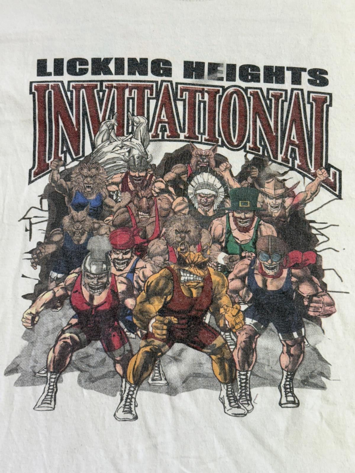 Hanes Vintage Wrestling T-shirt He-Man Art Parody -Licking Heights Size US XXL / EU 58 / 5 - 4 Thumbnail