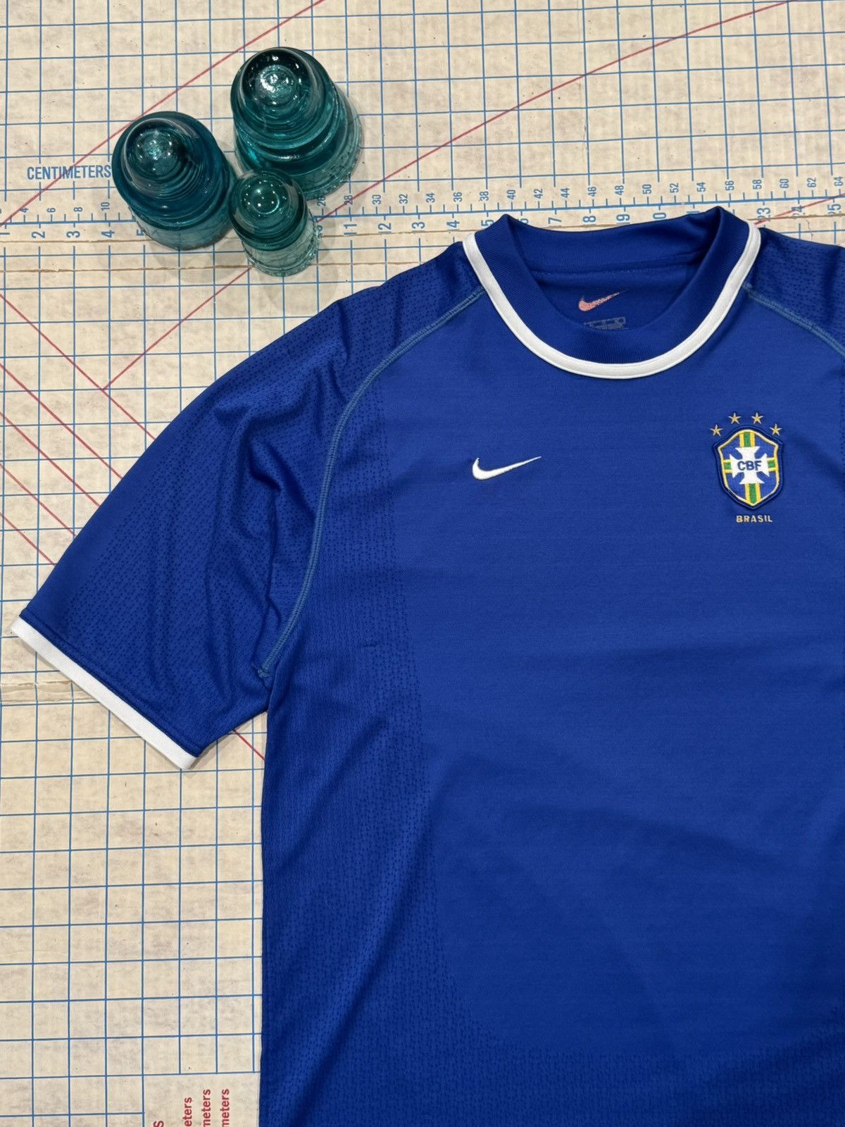 Nike Vintage Nike Brazil Away Jersey Blue 2000-01 Size Medium Size US M / EU 48-50 / 2 - 3 Thumbnail