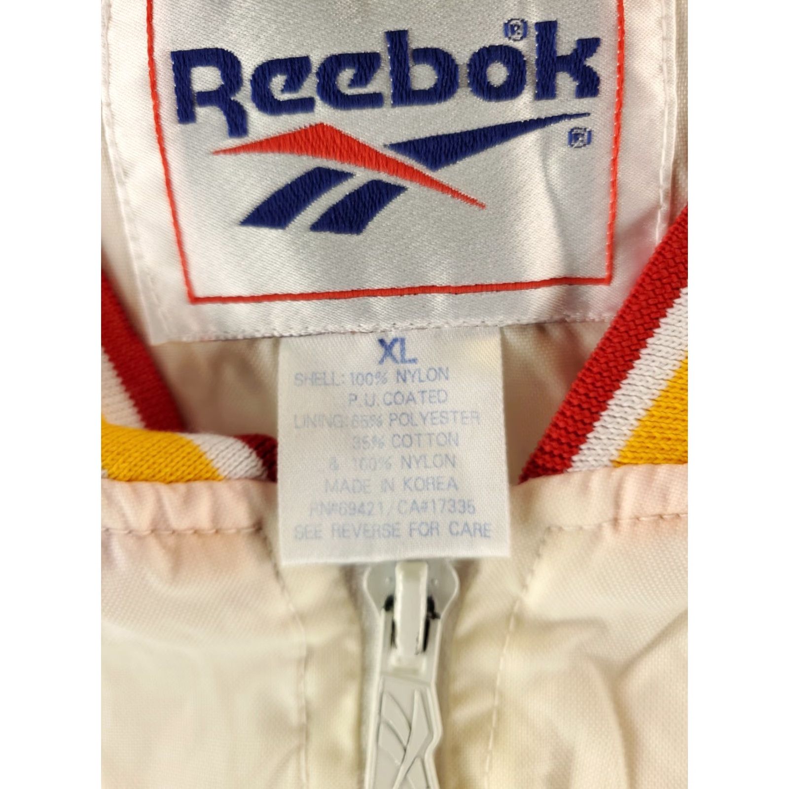 Reebok VINTAGE Reebok Kansas City Chiefs VTG 90s Pullover Windbreaker 1/4 Zip Mens XL Jacket White Windbreaker Mens XL Size US XL / EU 56 / 4 - 3 Thumbnail