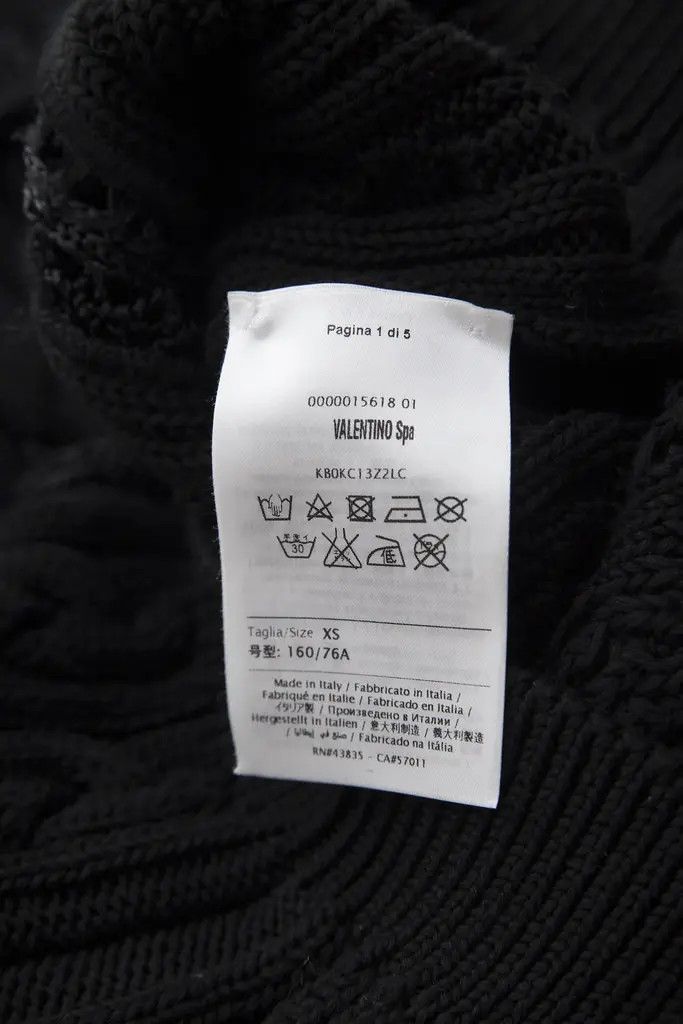 Valentino Crochet trim cotton sweater Size XS / US 0-2 / IT 36-38 - 7 Thumbnail