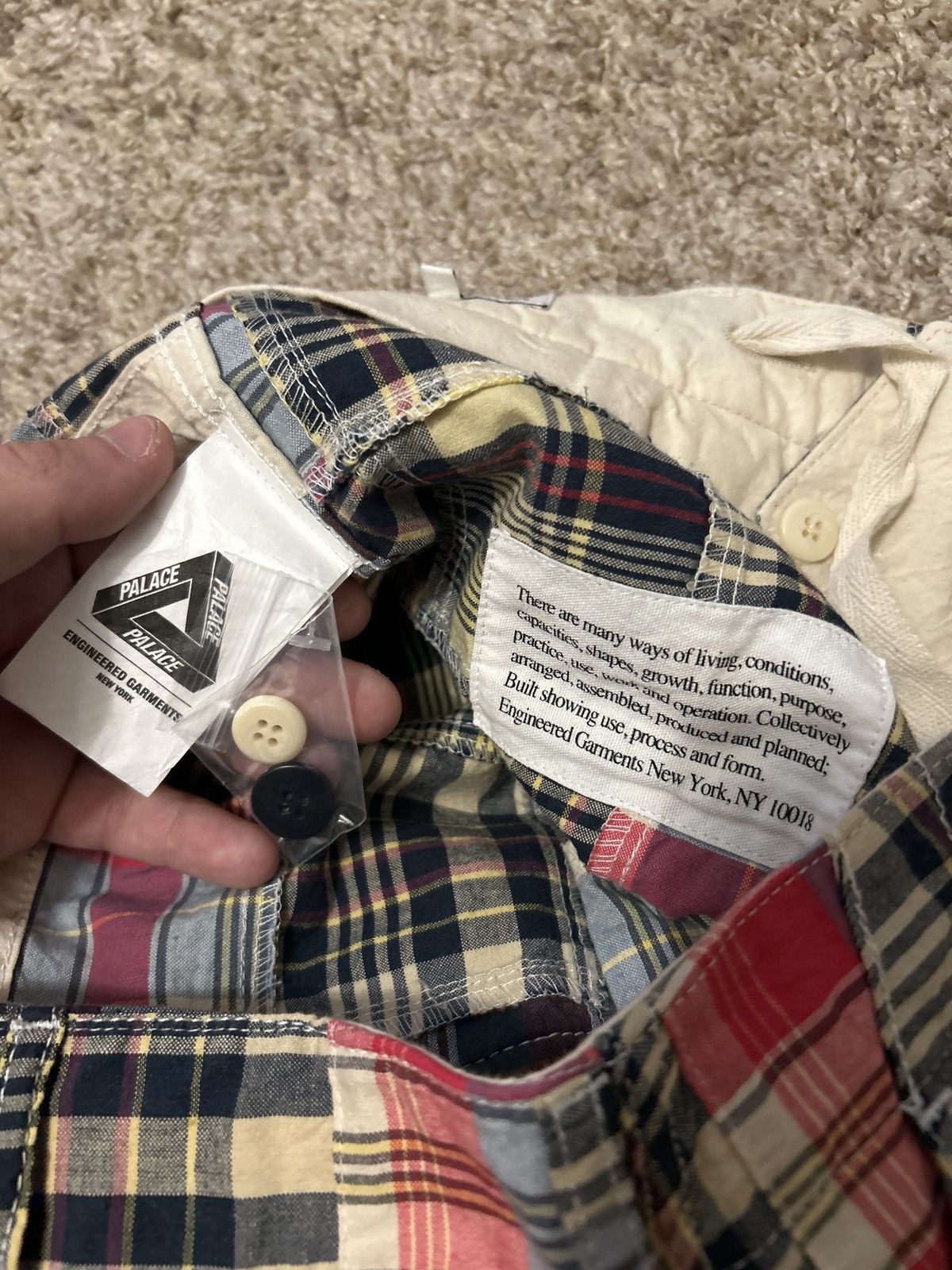 Engineered Garments × Palace Palace Engineered Garments Patch Work Madras Shorts Size M Size US 32 / EU 48 - 4 Thumbnail
