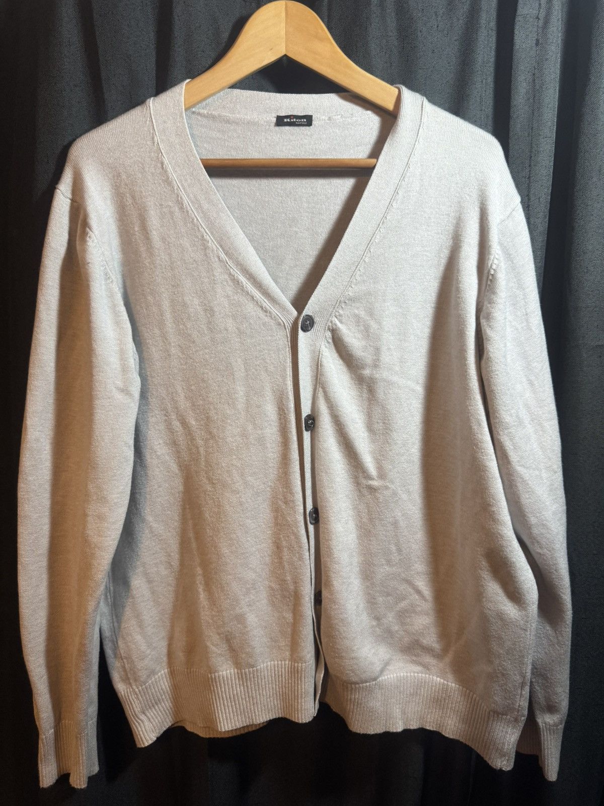 Kiton Kiton Napoli Men’s Cardigan Sweater Grey Cashmere Size XL Size US L / EU 52-54 / 3 - 1 Thumbnail